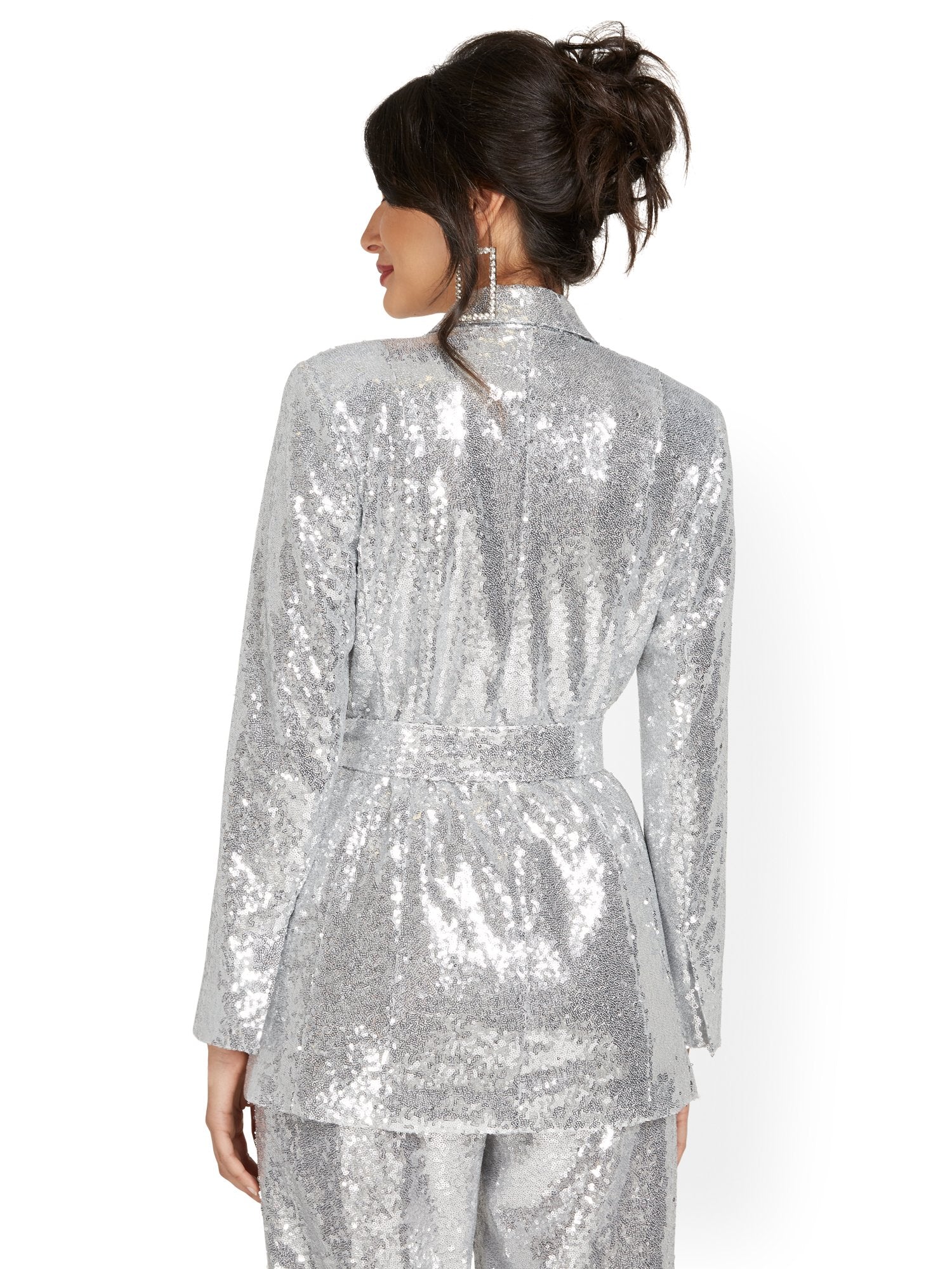 Tie-Waist Sequin Jacket - Image 3