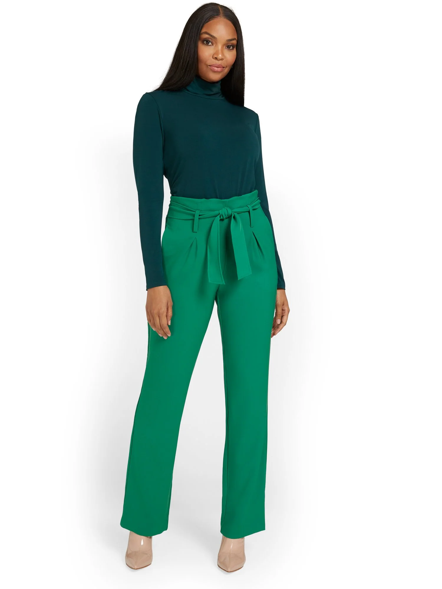 Tie-Waist Straight-Leg Pant - Premium Stretch - Image 8