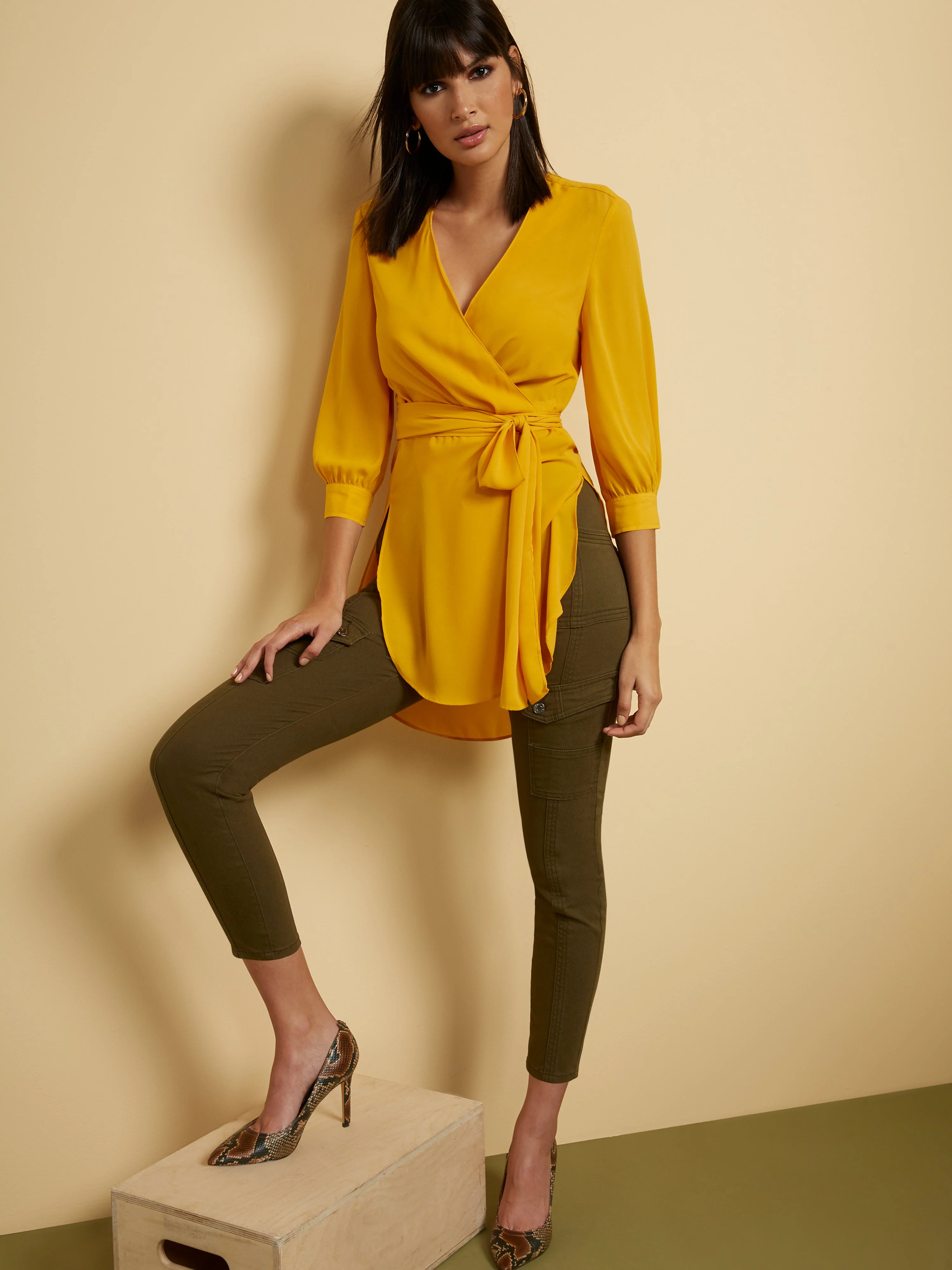 Tie-Waist Tunic Blouse - Image 4