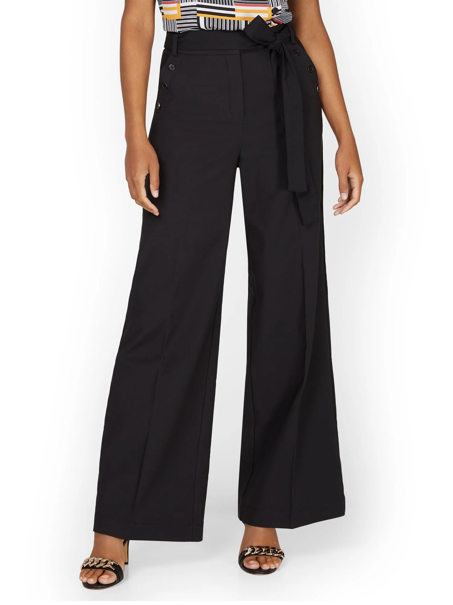Tie-Waist Wide-Leg Pant - 7th Avenue - Image 2