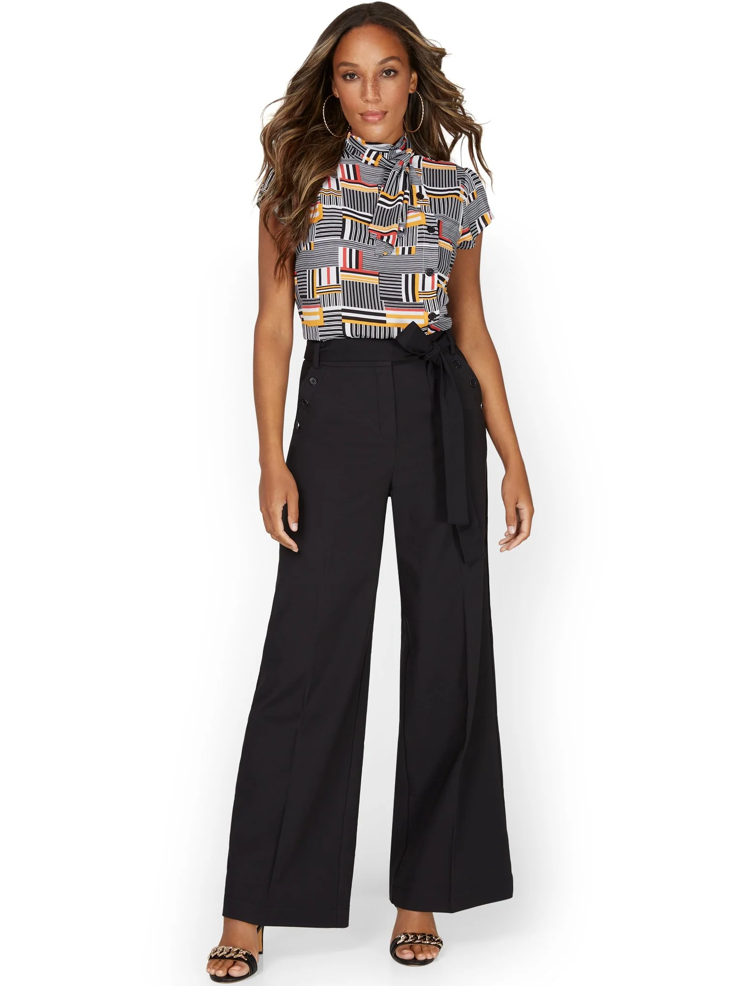 Tie-Waist Wide-Leg Pant - 7th Avenue - Image 5