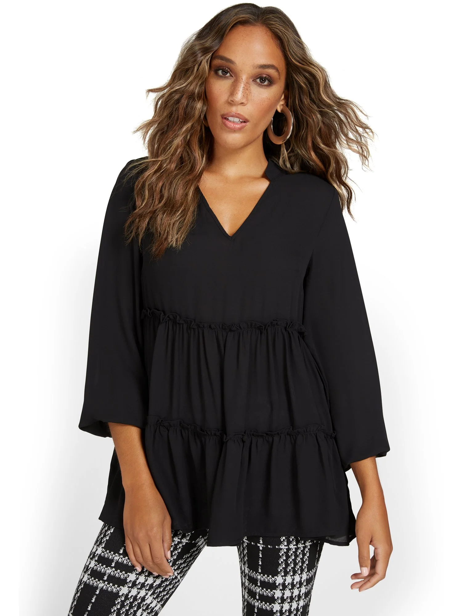 Tiered Babydoll Blouse