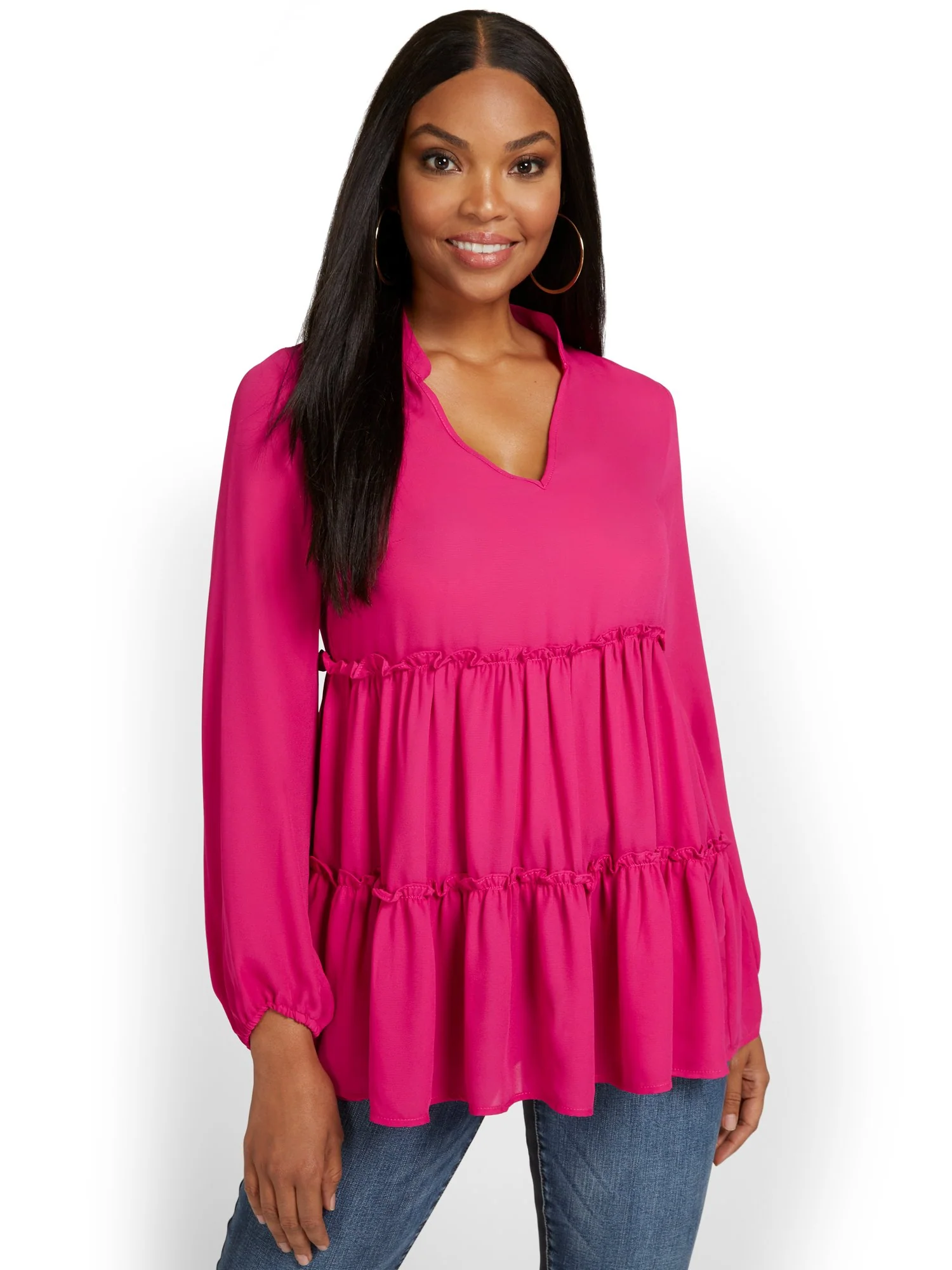 Tiered Babydoll Blouse - Image 12
