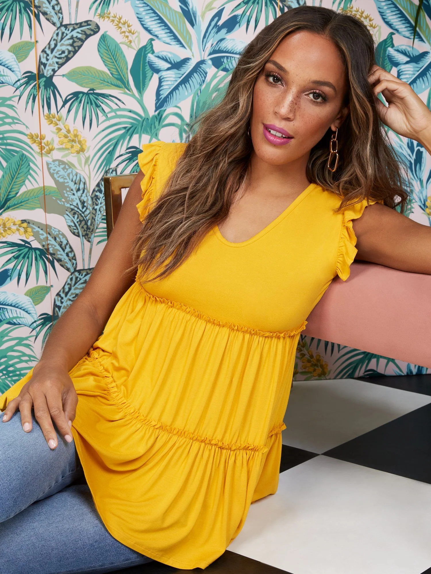Tiered Babydoll Knit Top - Image 6