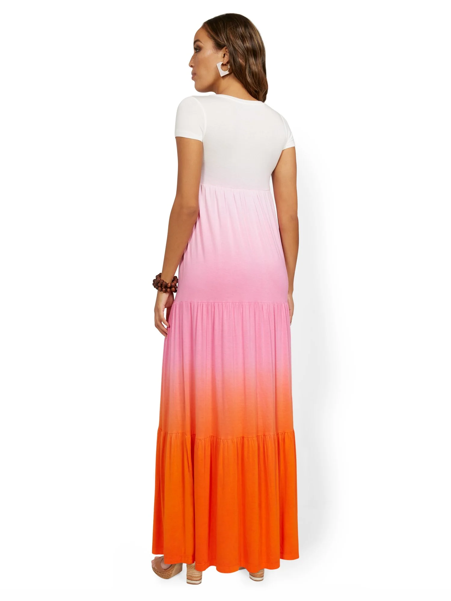 Tiered Ombre T-Shirt Maxi Dress - Image 3