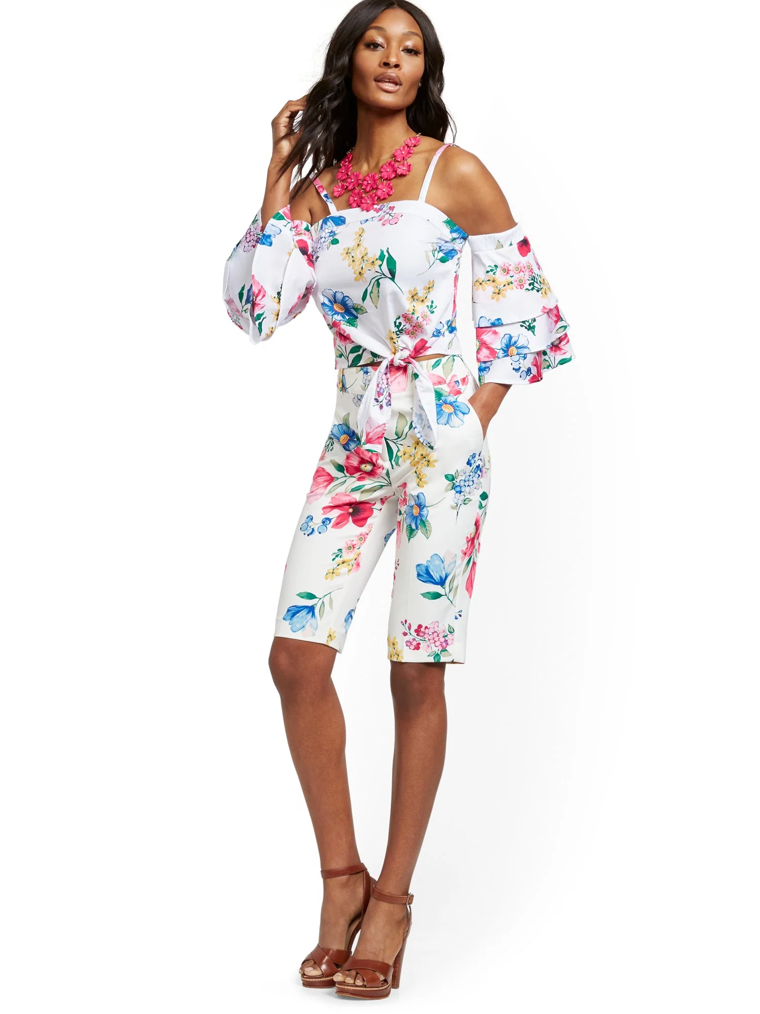Tiered-Sleeve Off-The-Shoulder Top - 7th Avenue - Image 4