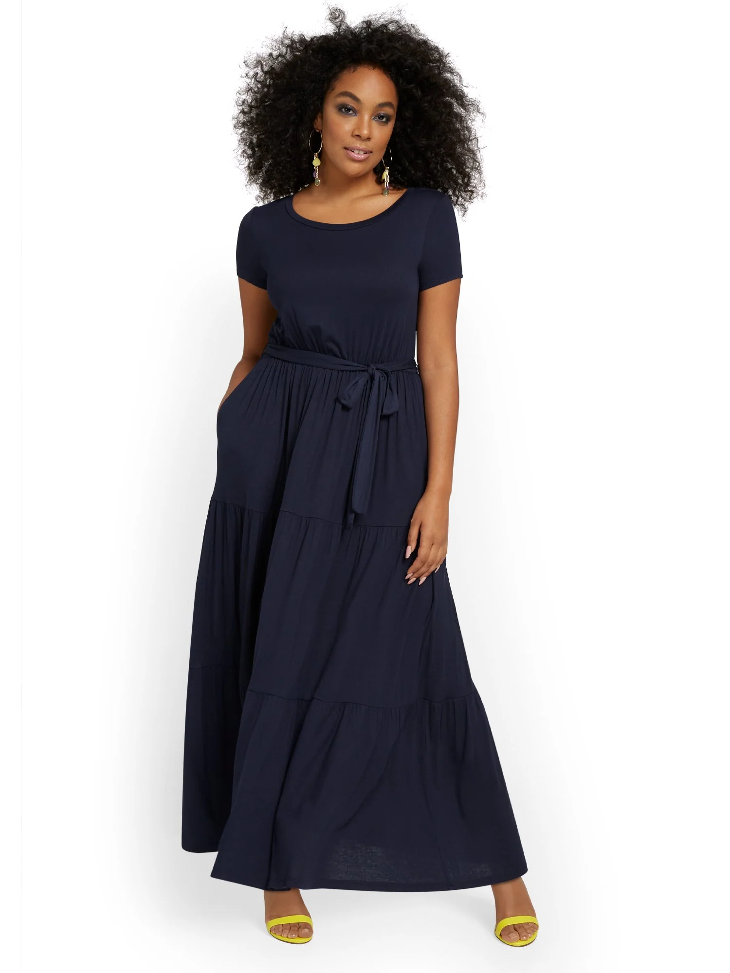 Tiered Tie-Waist Maxi Dress - Image 10