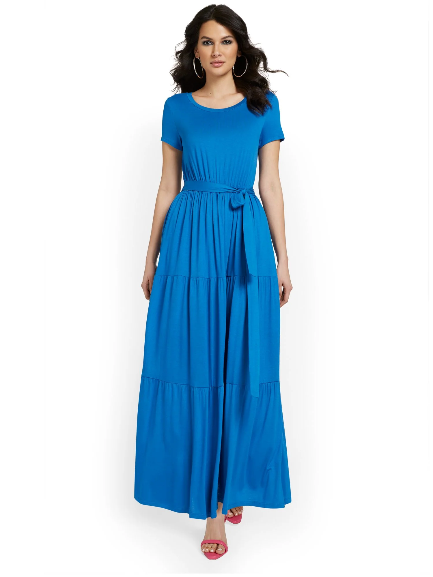 Tiered Tie-Waist Maxi Dress - Image 13
