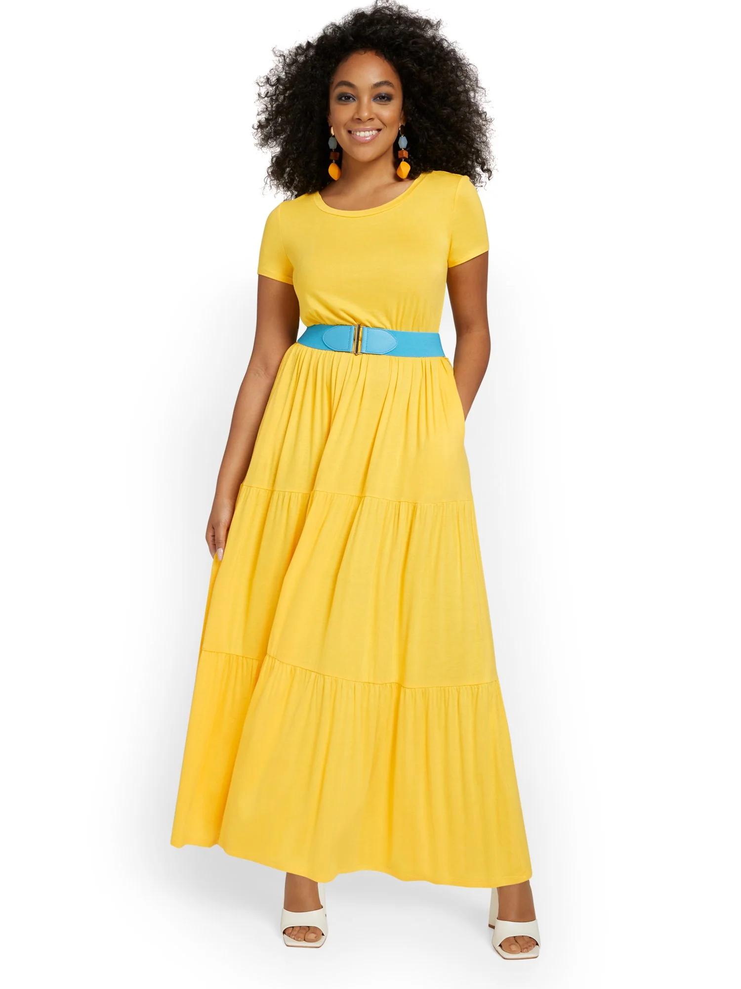 Tiered Tie-Waist Maxi Dress - Image 15