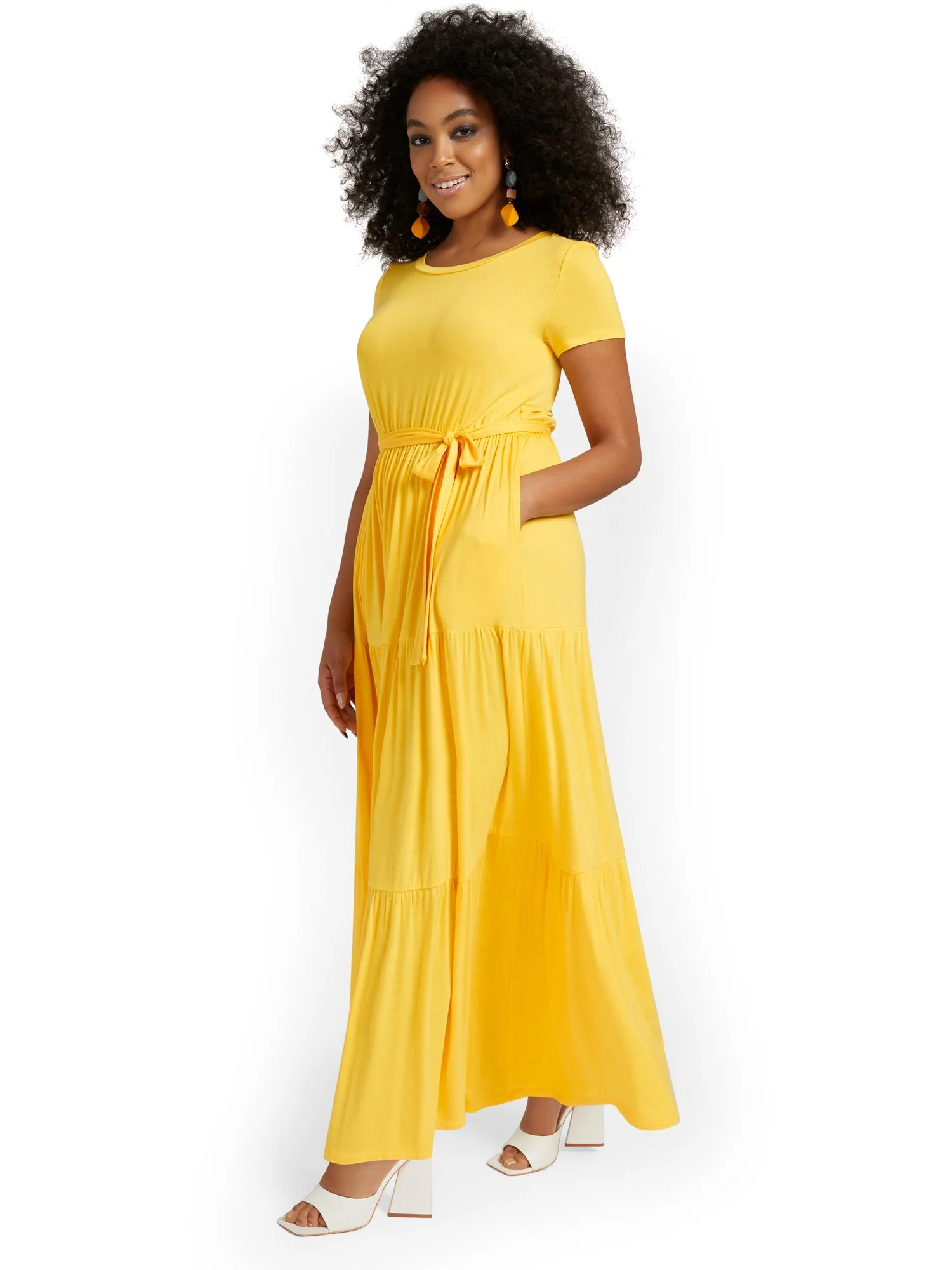 Tiered Tie-Waist Maxi Dress - Image 17