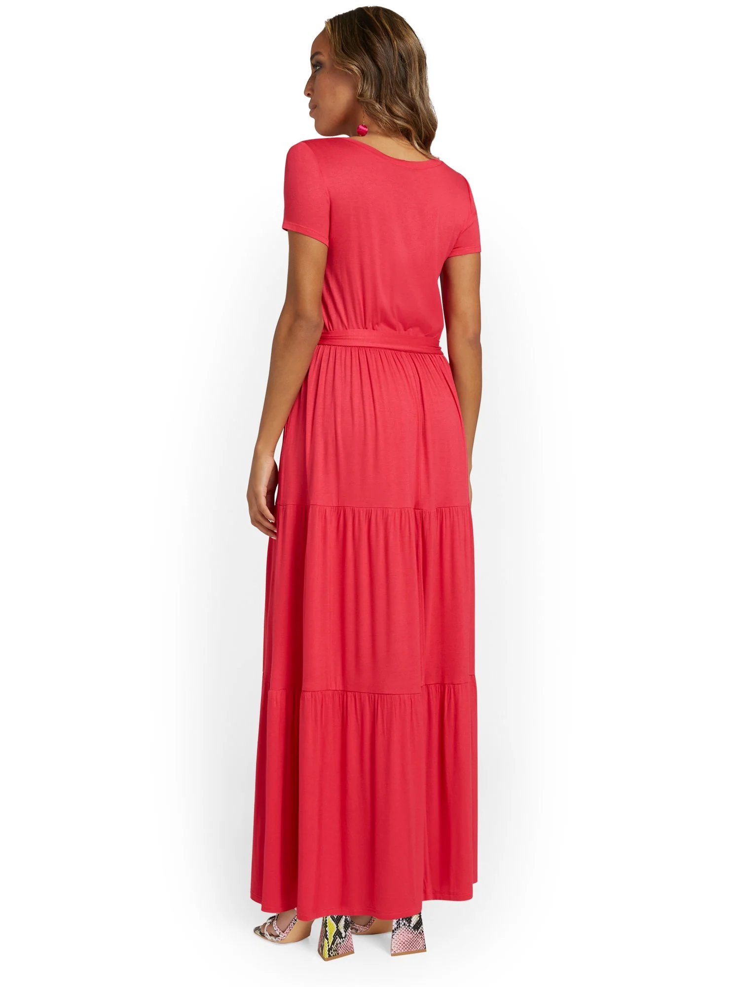 Tiered Tie-Waist Maxi Dress - Image 3