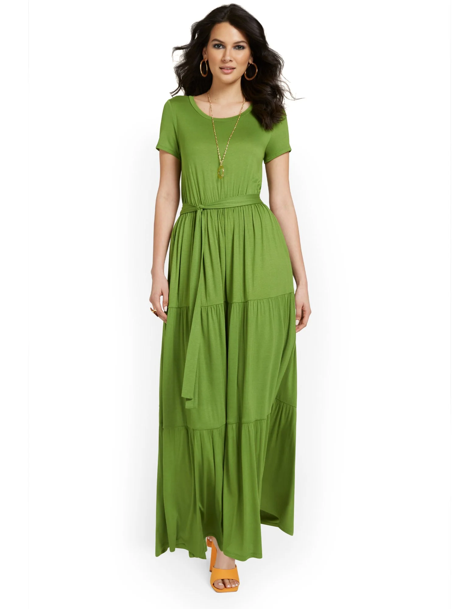 Tiered Tie-Waist Maxi Dress - Image 6