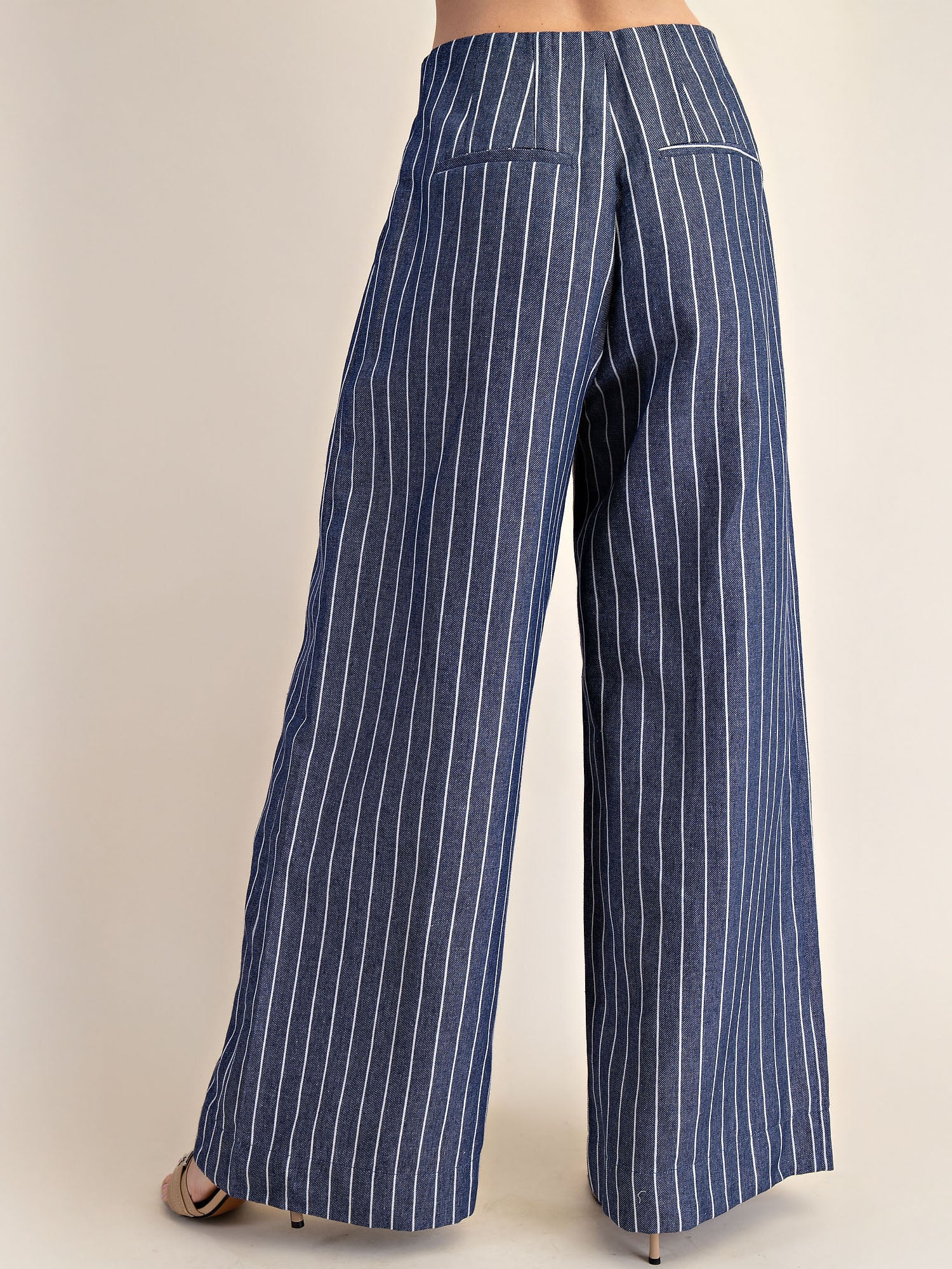Tilda Pin Stripe Seamless Wide Leg Pant - Image 10
