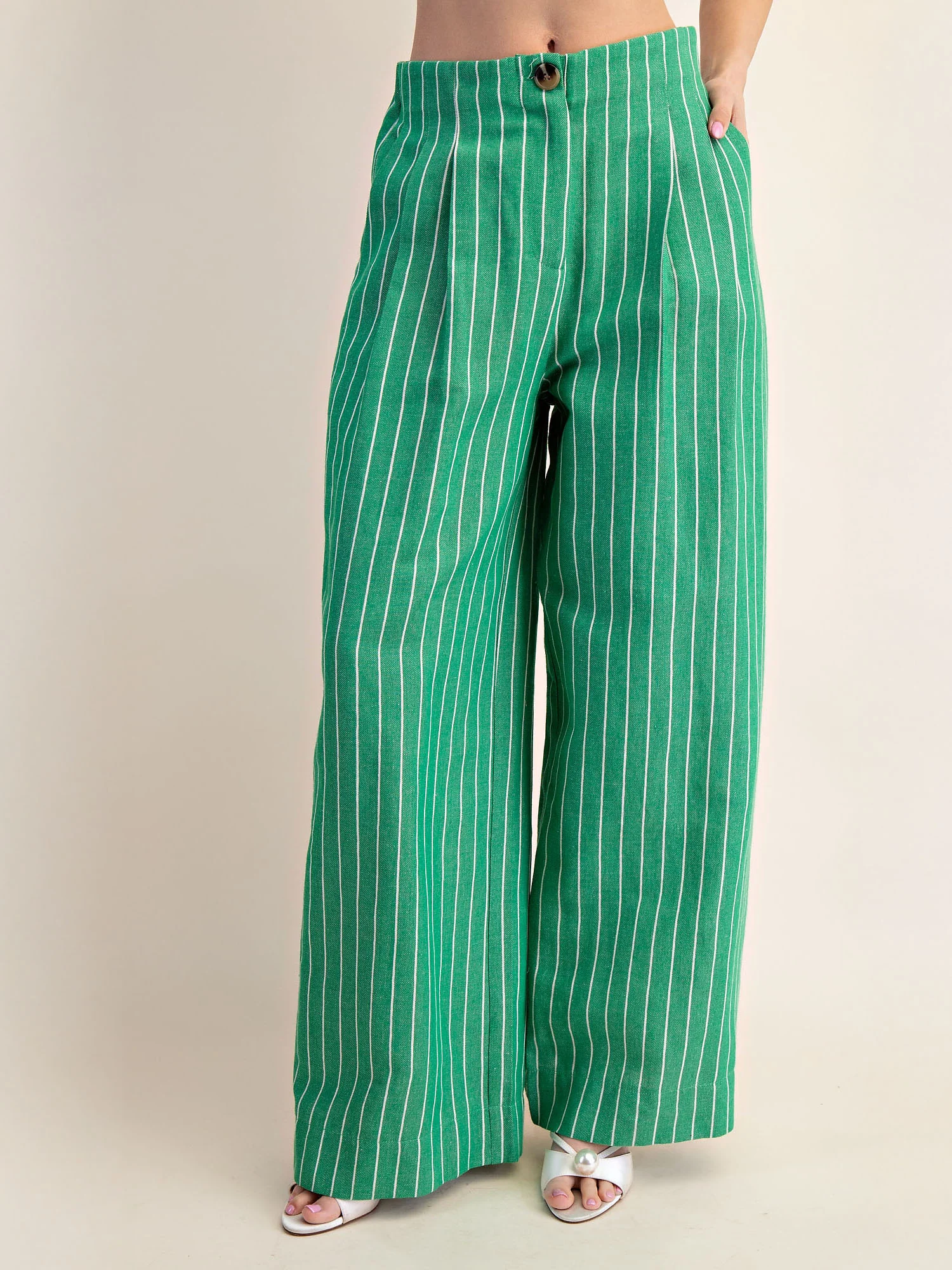 Tilda Pin Stripe Seamless Wide Leg Pant - Image 14
