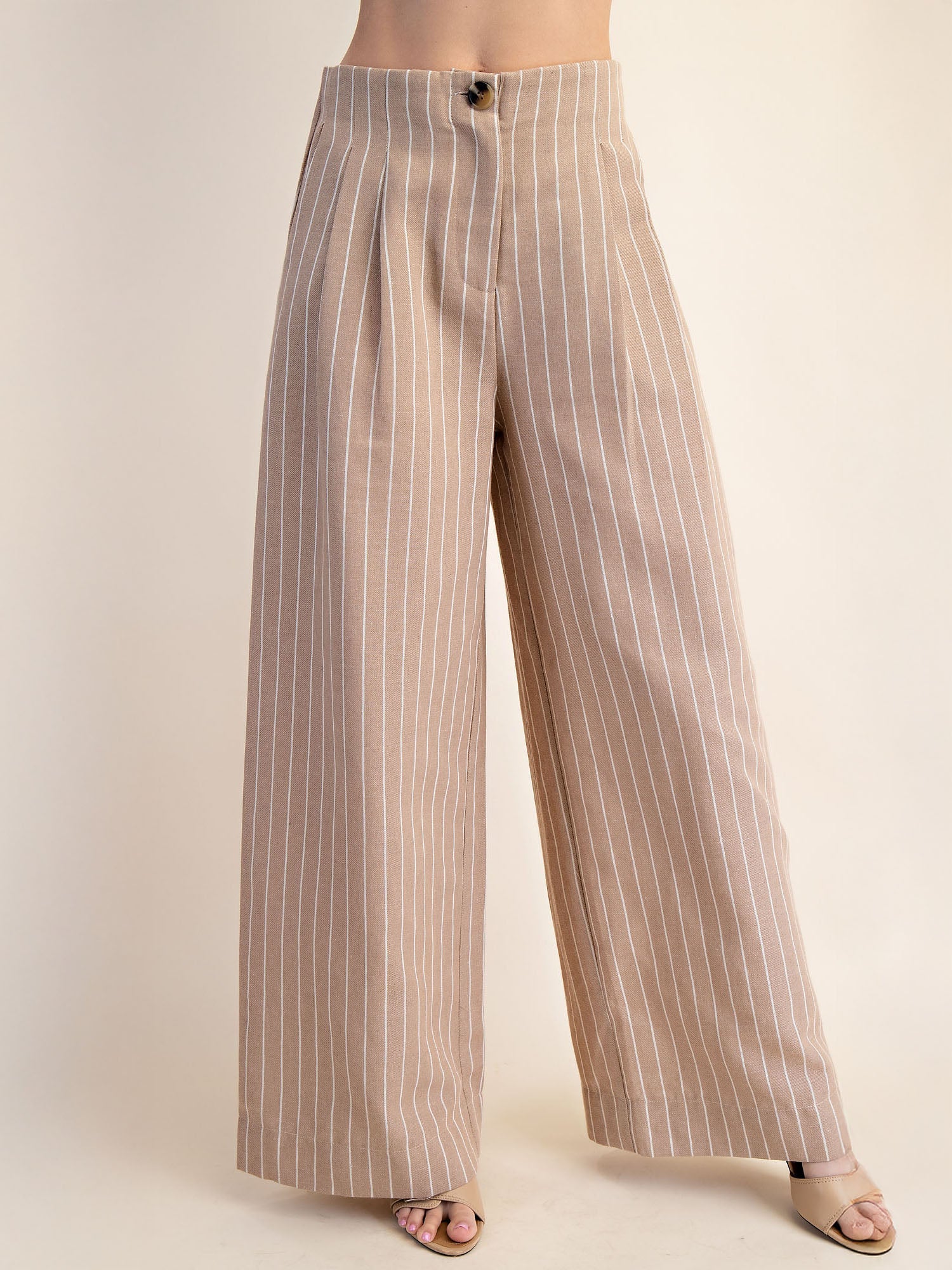 Tilda Pin Stripe Seamless Wide Leg Pant - Image 4