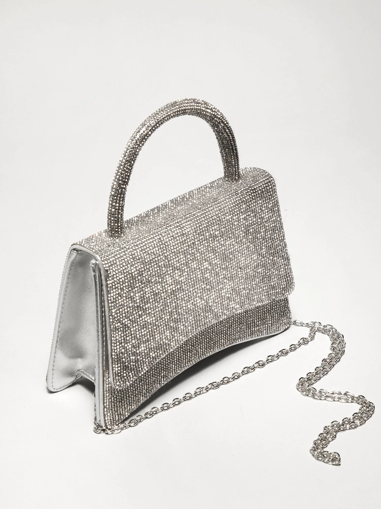 Top Handle Rhinestone Bag - Image 5