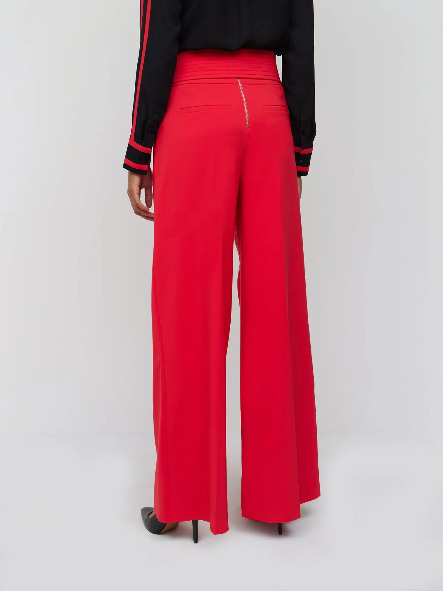 Topstitch Belted Wide-Leg Pant - Image 2