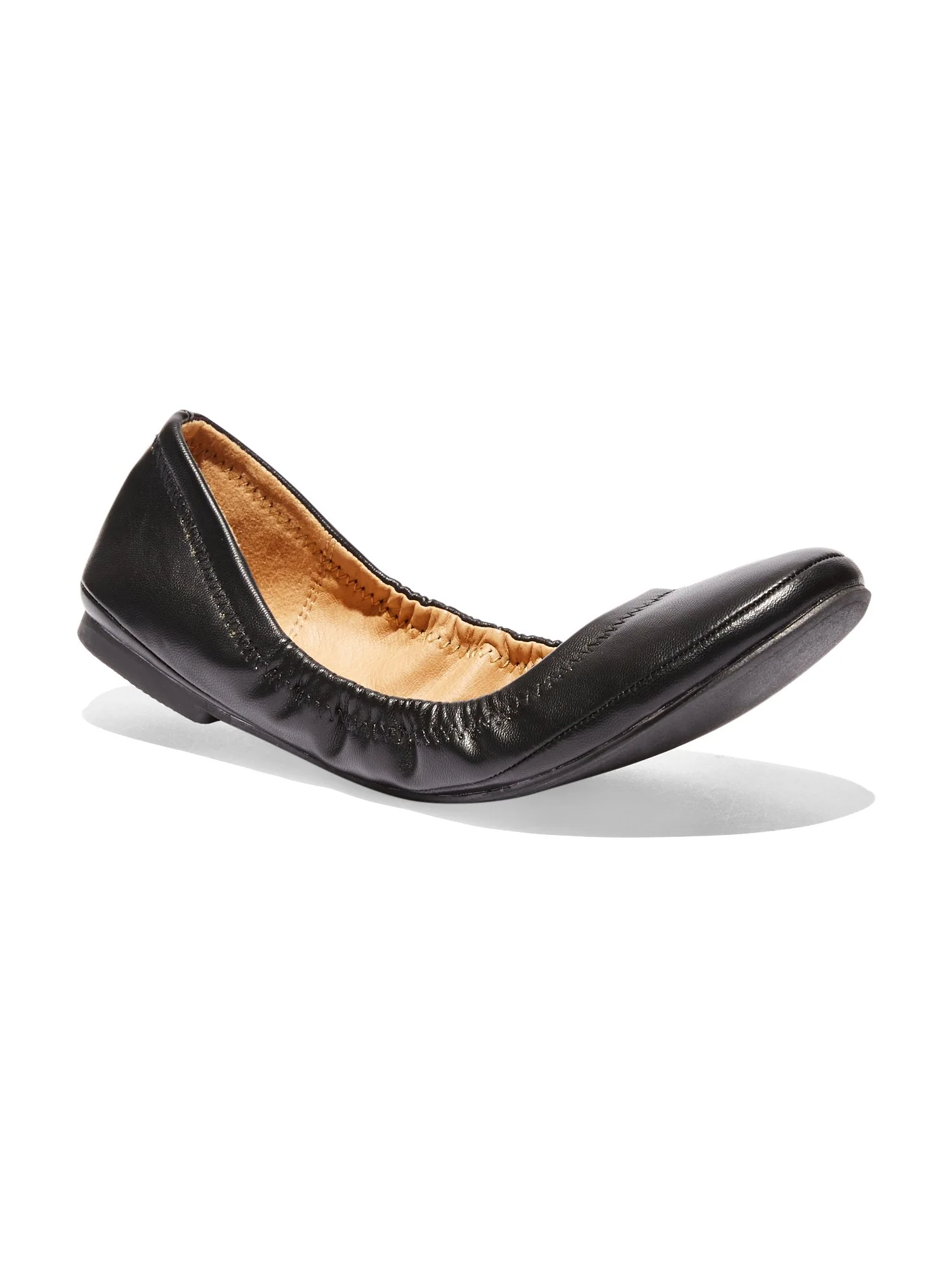 Topstitched Faux-Leather Ballet Flat - Image 3