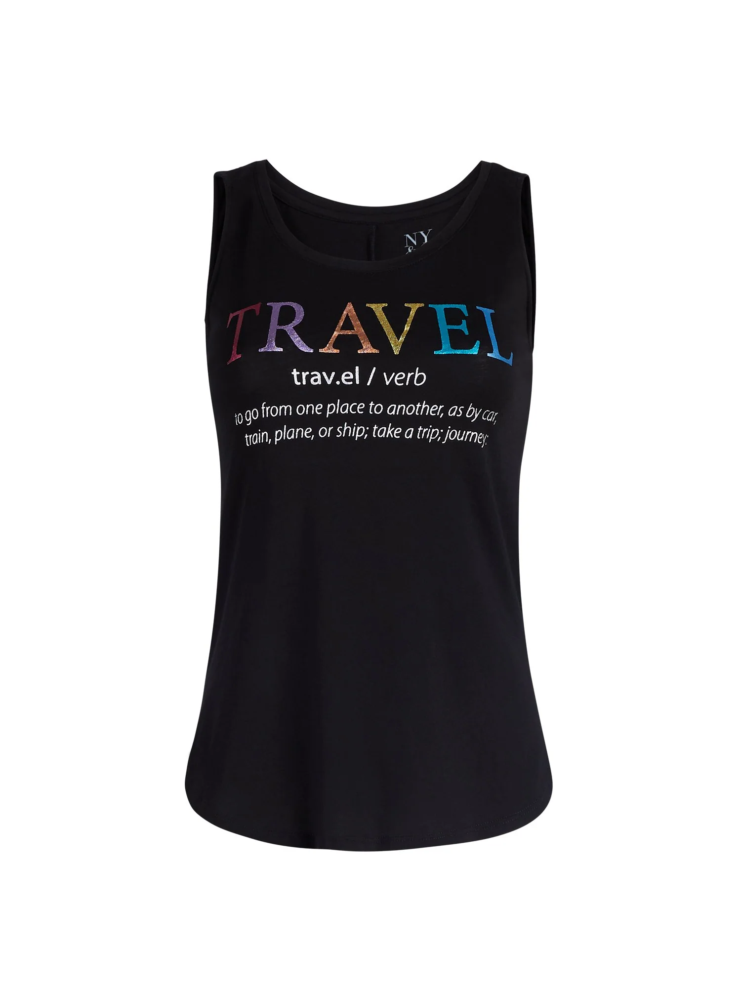 Travel Graphic Black Tank