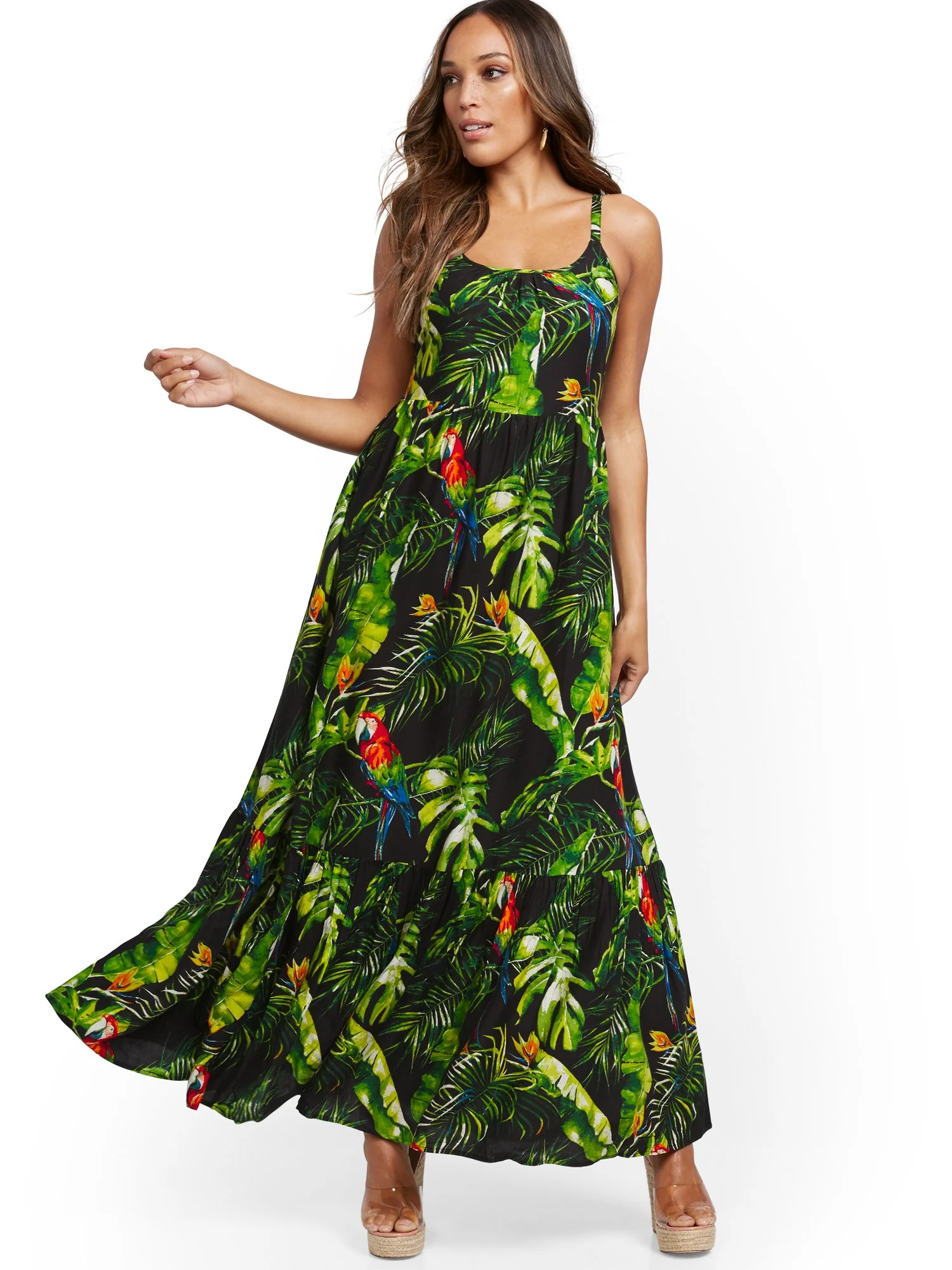 Tropical-Print Maxi Dress - Image 4