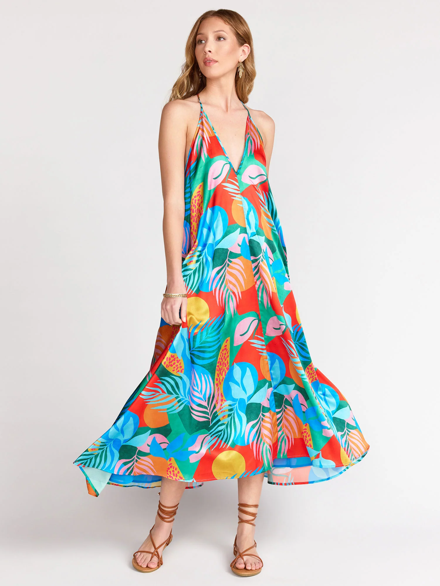 Tropical Print Slip Midi Dress - Dress Forum - Image 2