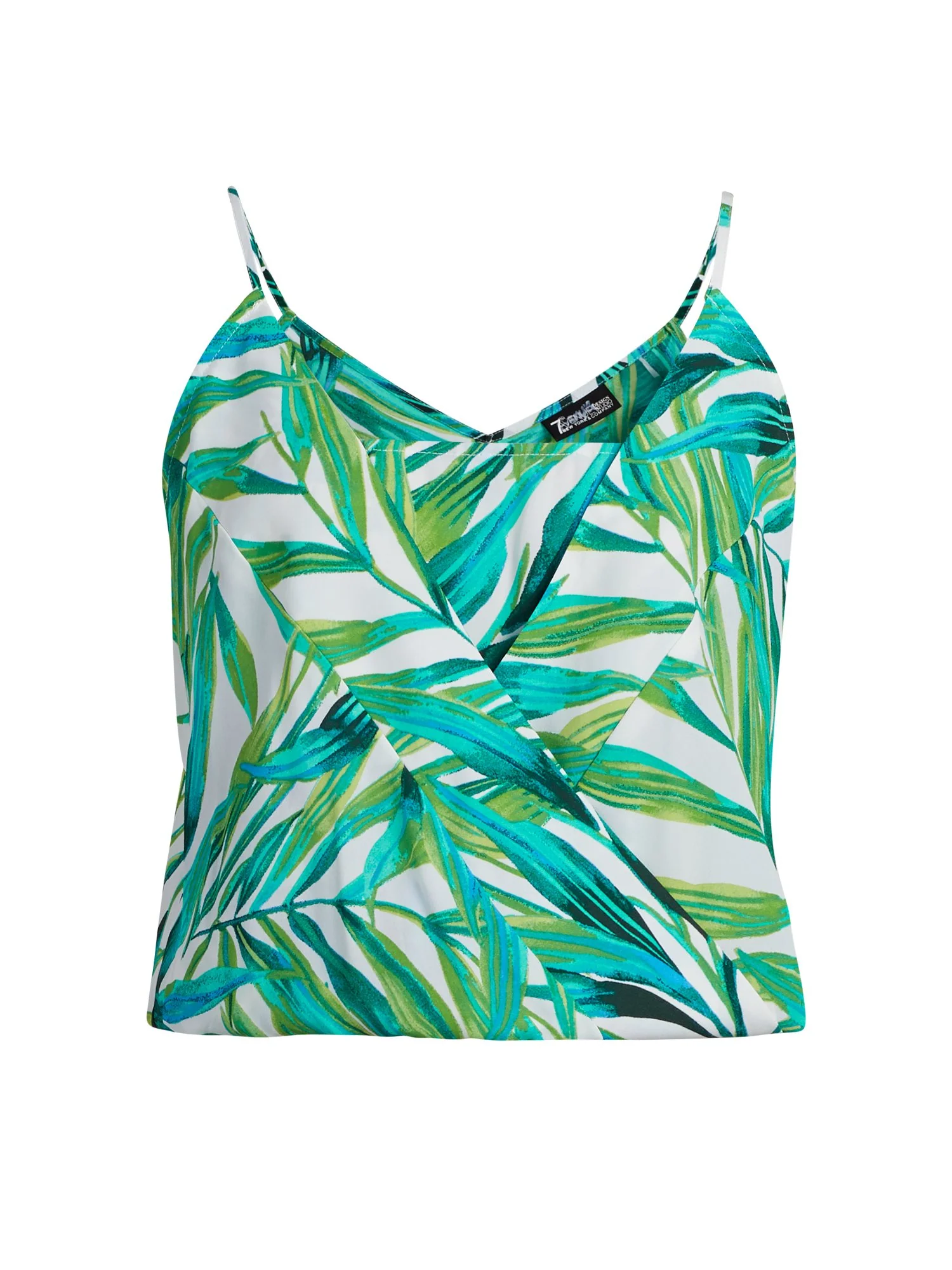 Tropical-Print Wrap Top - Image 2