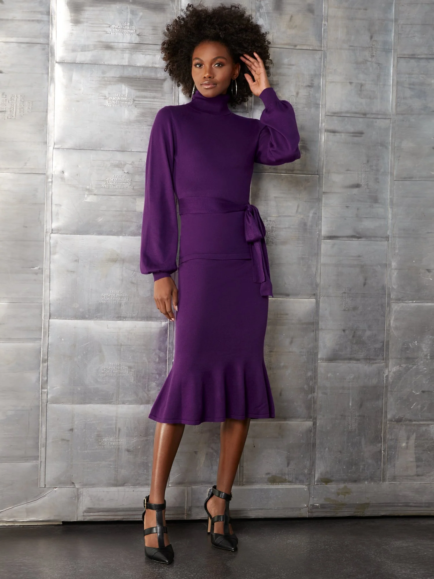 Trumpet Sweater Midi Skirt - Image 12