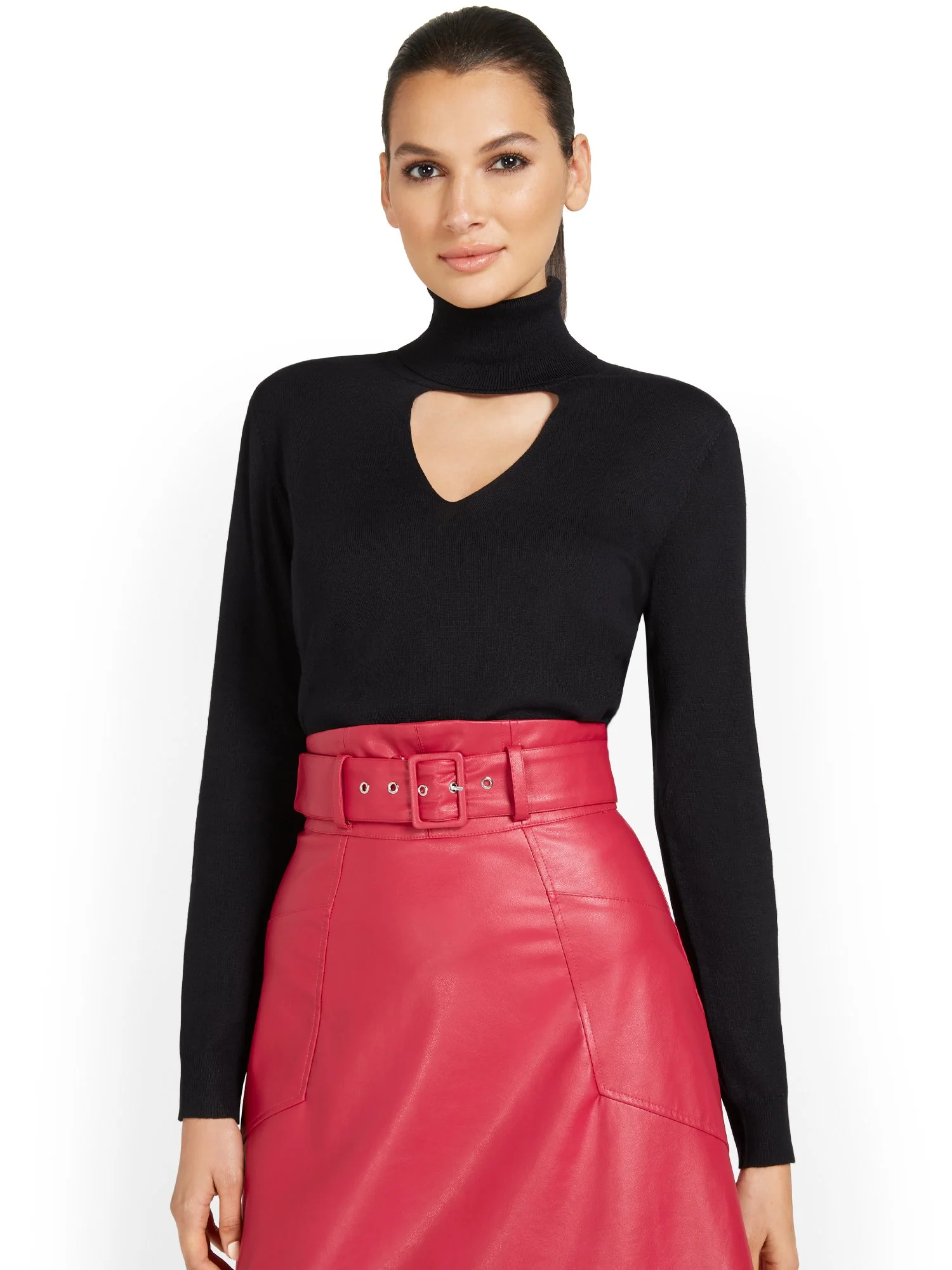 Turtleneck Cut-Out Sweater - Image 2