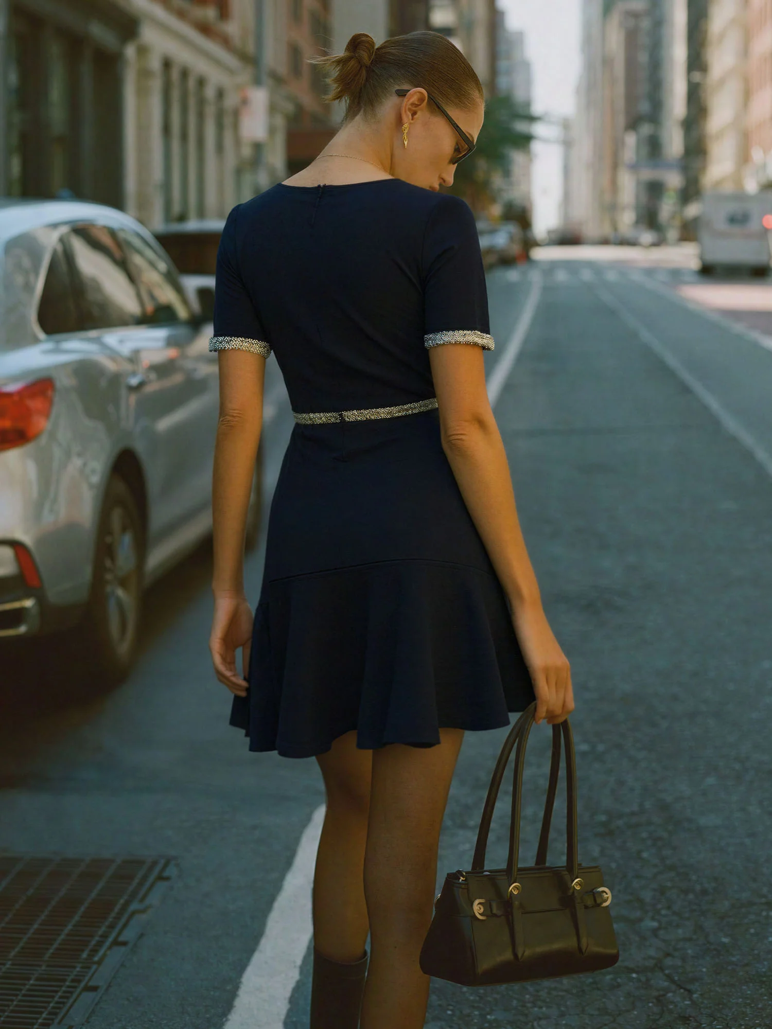 Tweed Short Sleeve Mini Dress - Image 6