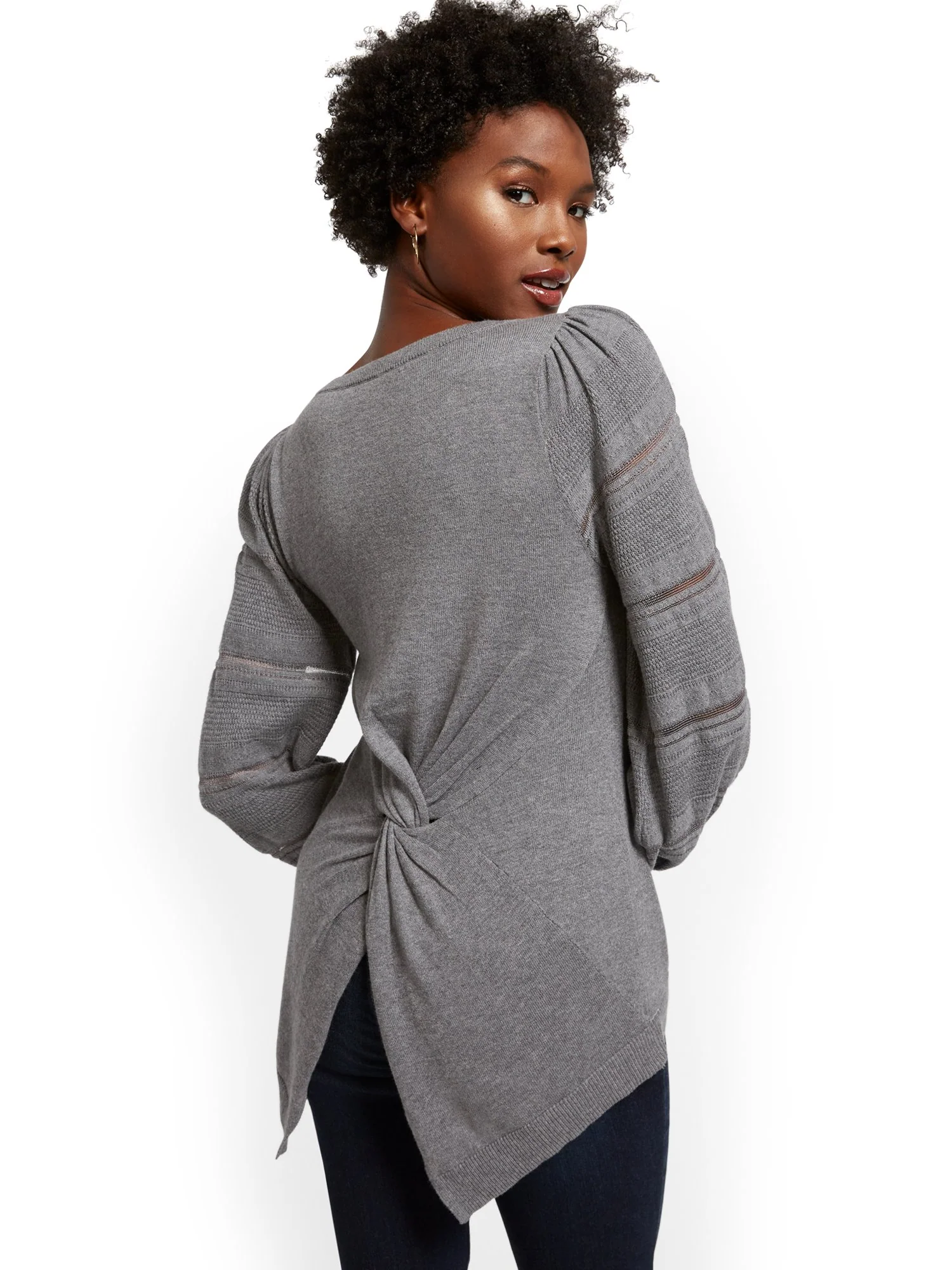 Twist-Back Tunic Sweater - Image 6