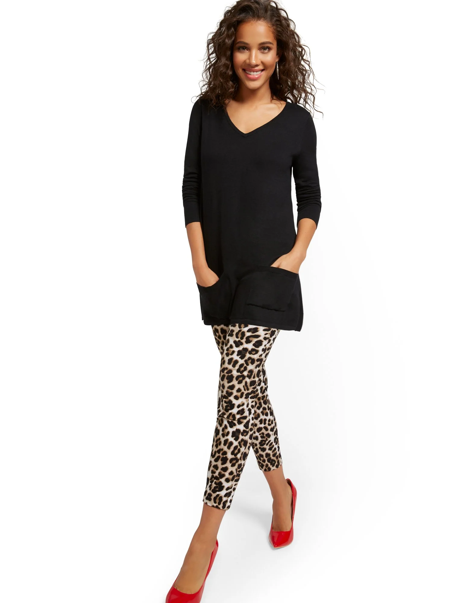 Two-Pocket Tunic Sweater - Image 2