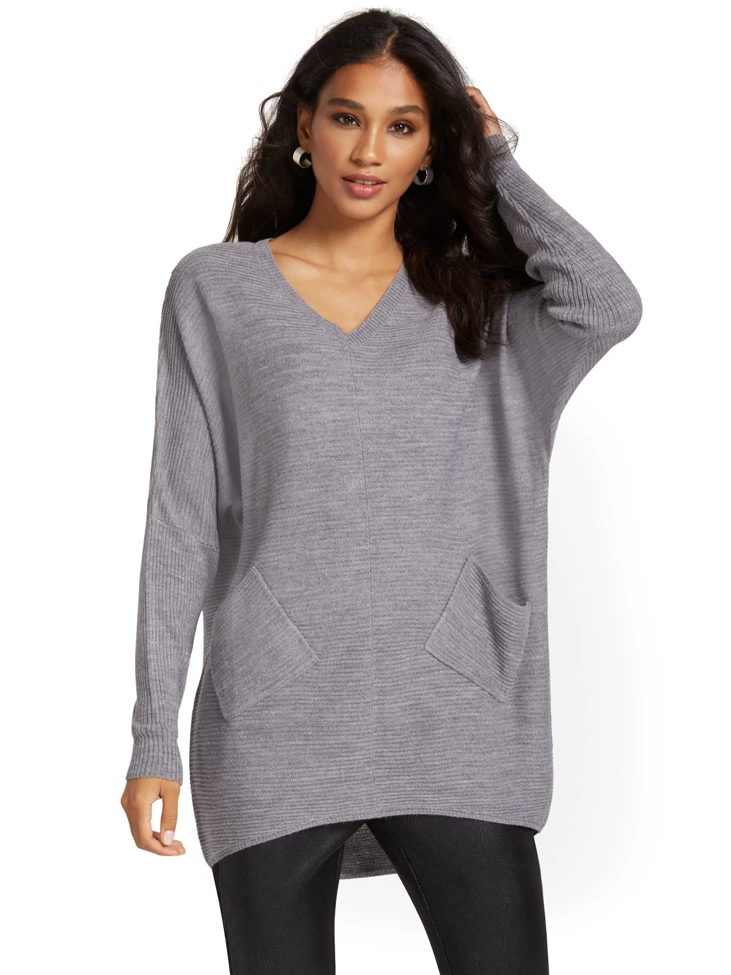 Two-Pocket Tunic Sweater - Image 5