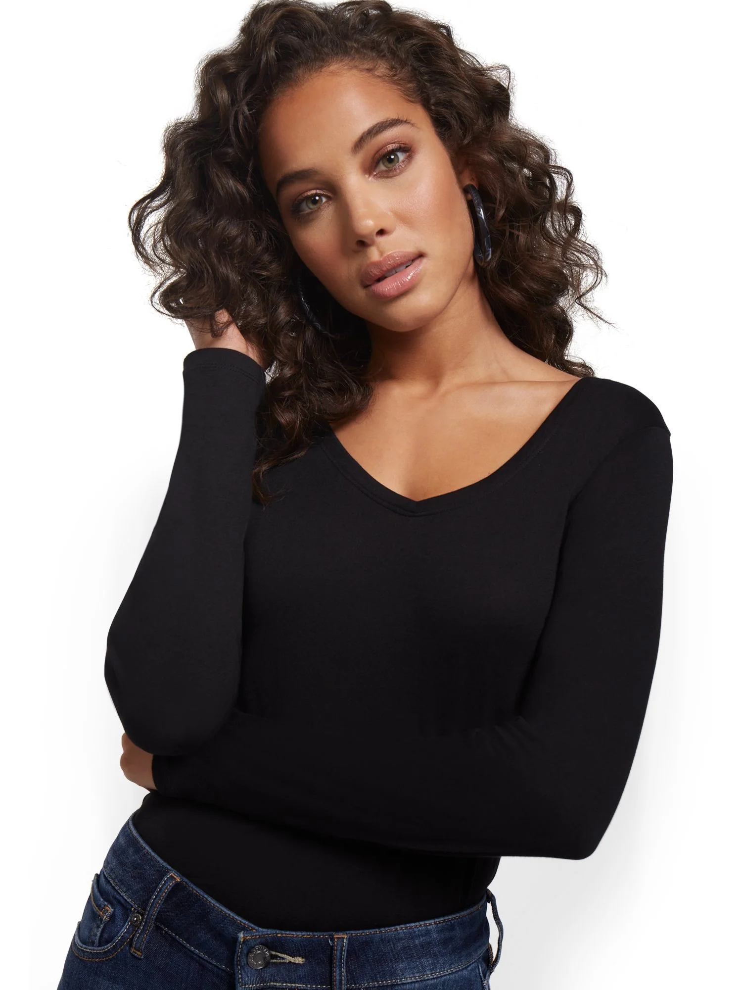 V-Neck Long-Sleeve Perfect Tee