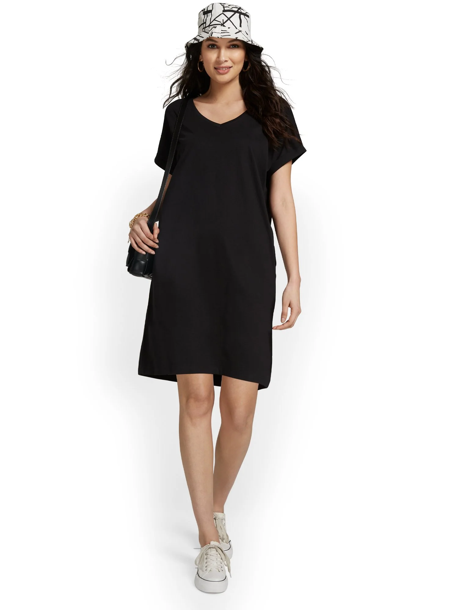 V-Neck Perfect Tee Dress - Image 3