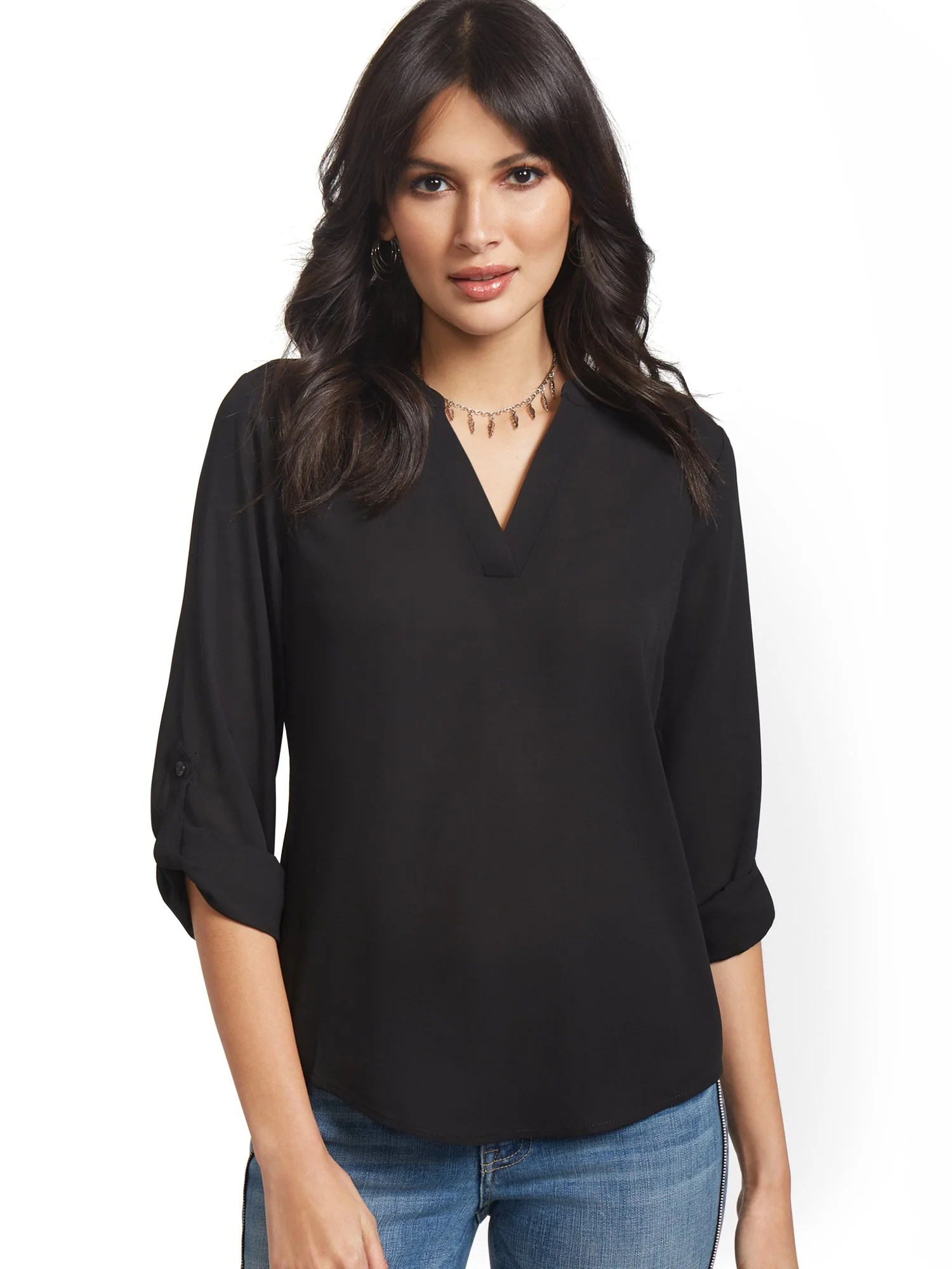 V-Neck Pullover Top