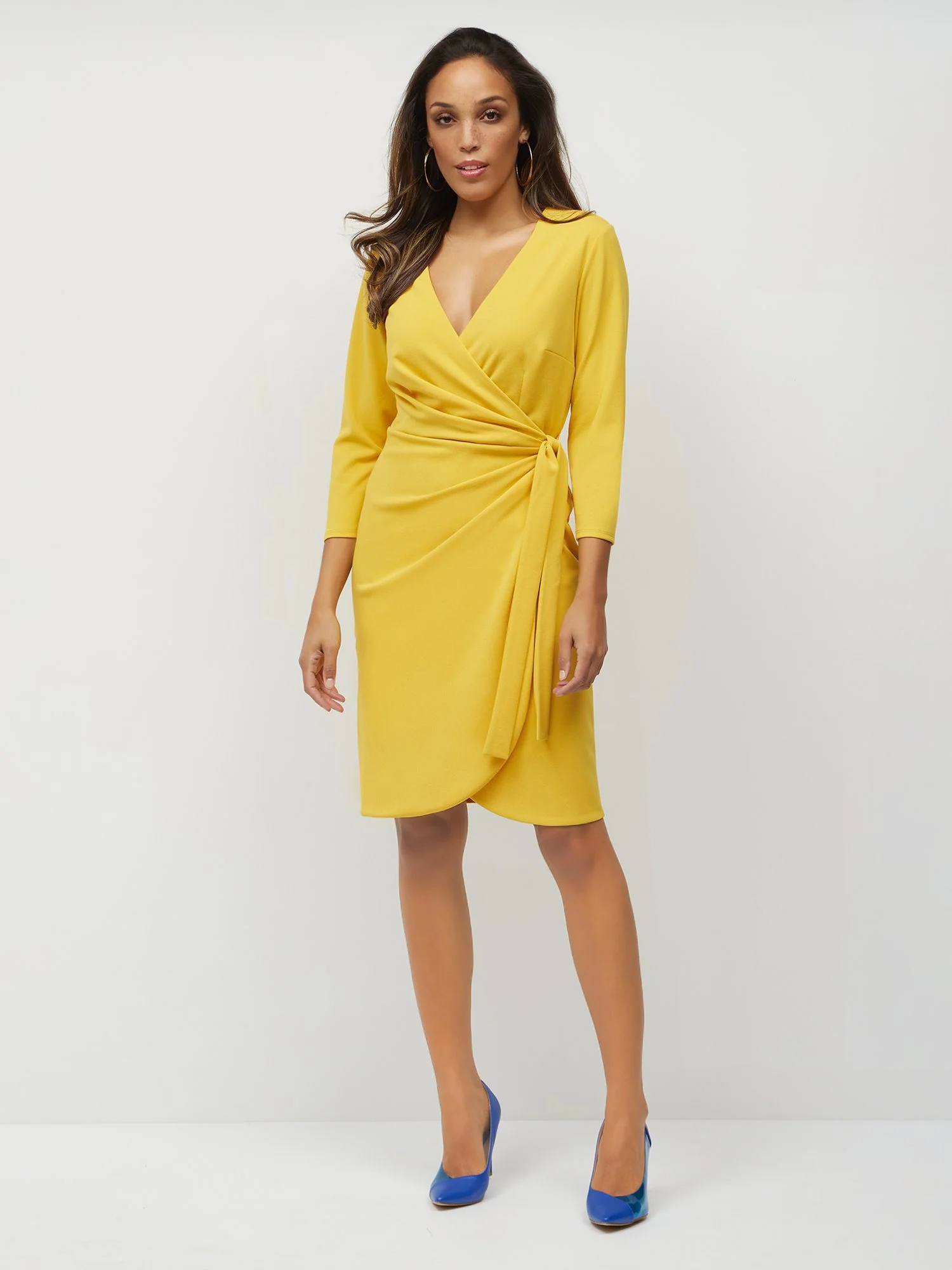 V-Neck Wrap Sheath Dress - Magic Crepe® - Image 7