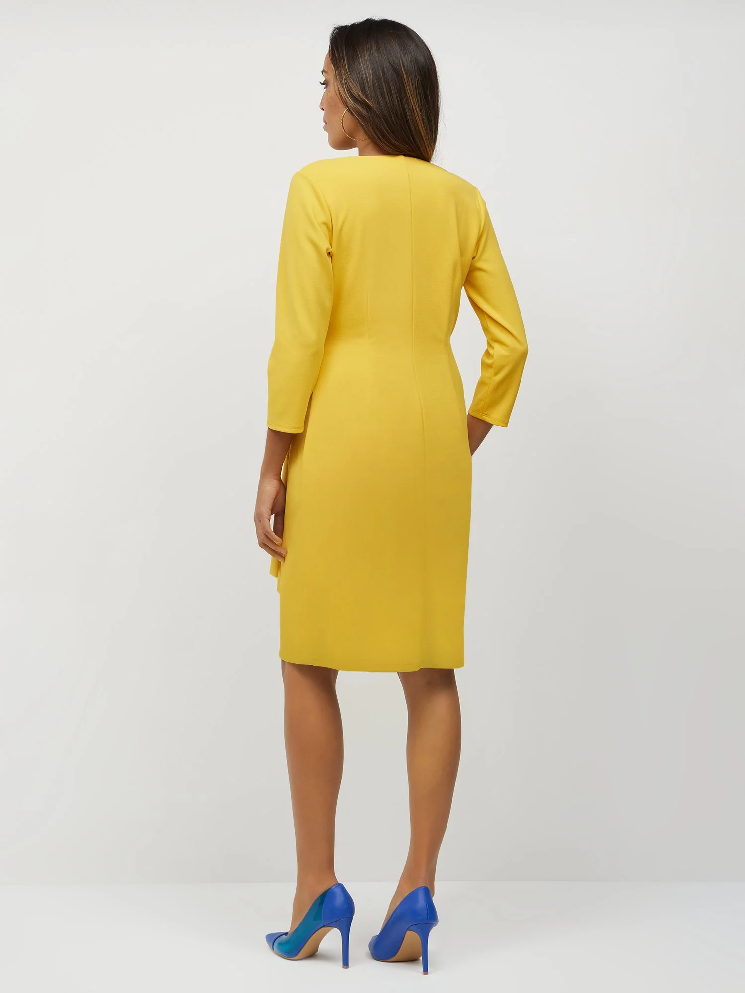 V-Neck Wrap Sheath Dress - Magic Crepe® - Image 8
