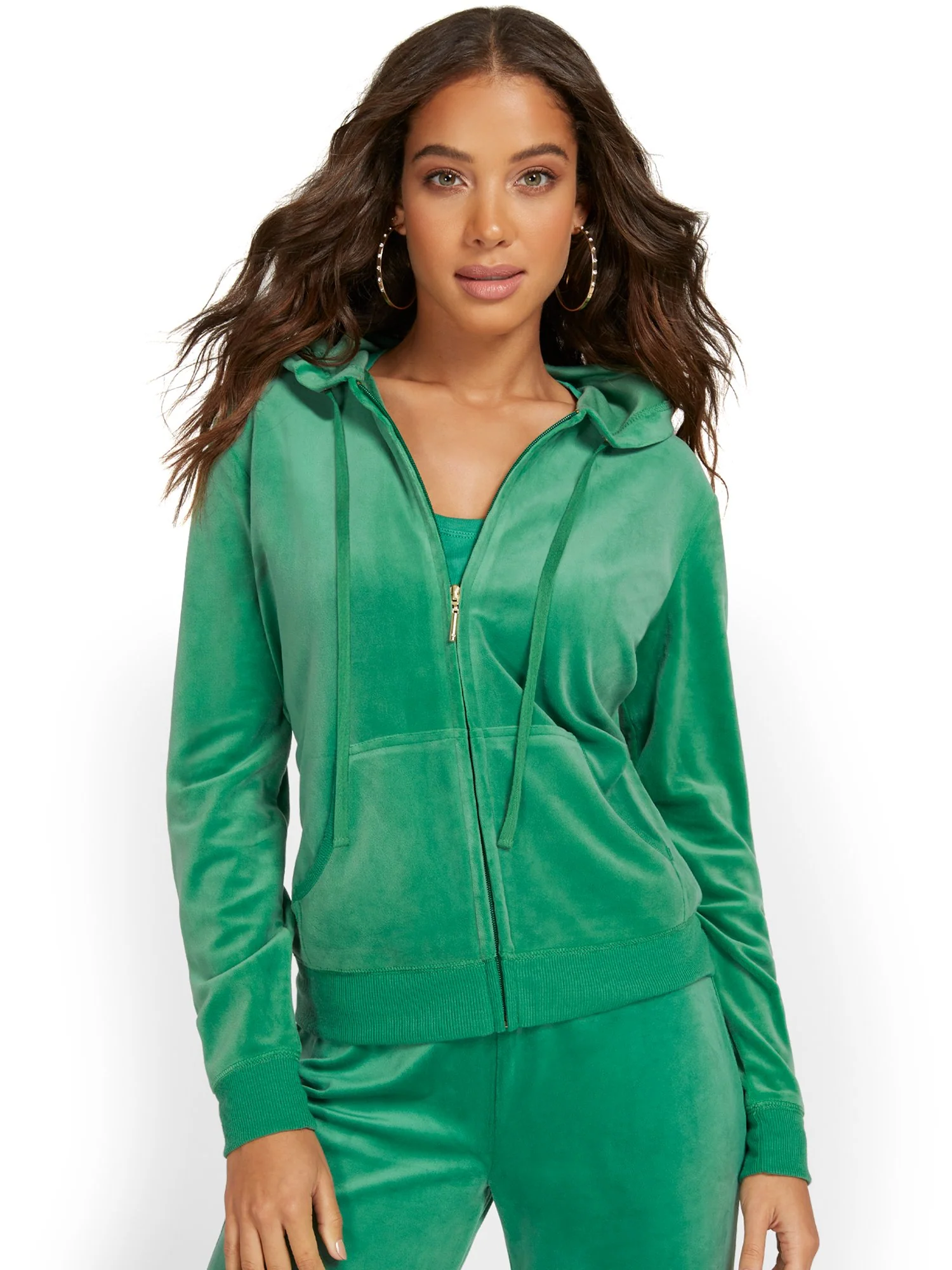 Velour Hooded Zip-Front Jacket - Dreamy Velour Collection - Image 8
