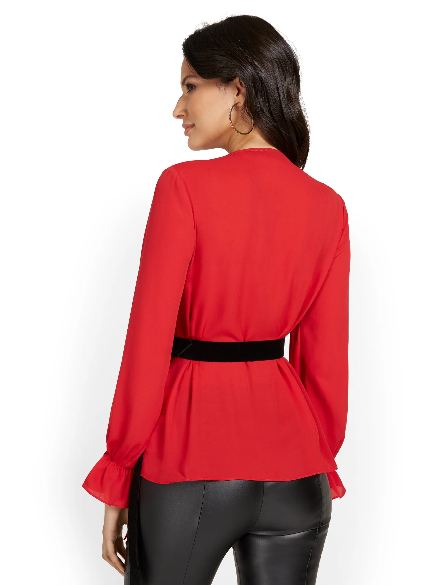 Velvet Tie-Waist Top - Image 6