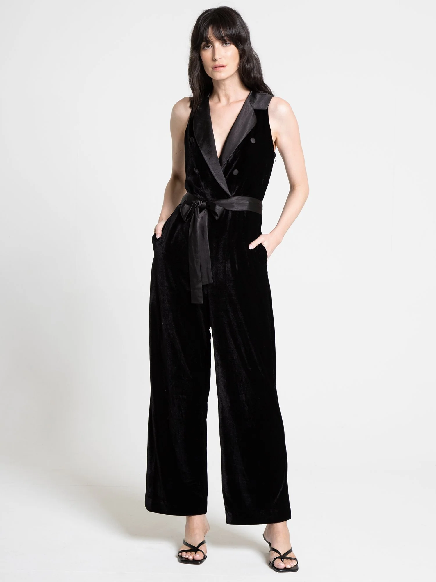 Endless Rose Velvet Tuxedo Jumpsuit - Brands We Love - Image 3