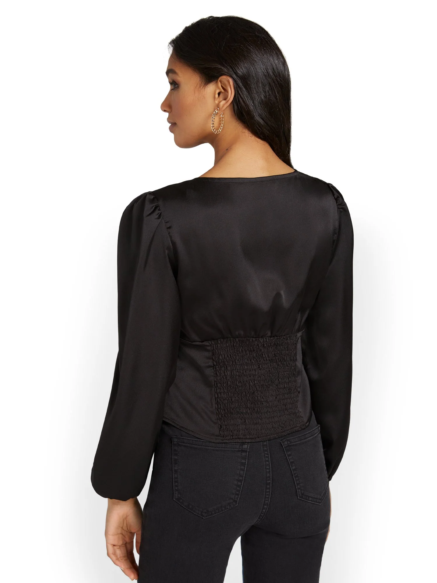 Volume-Sleeve Corset Top - Image 3