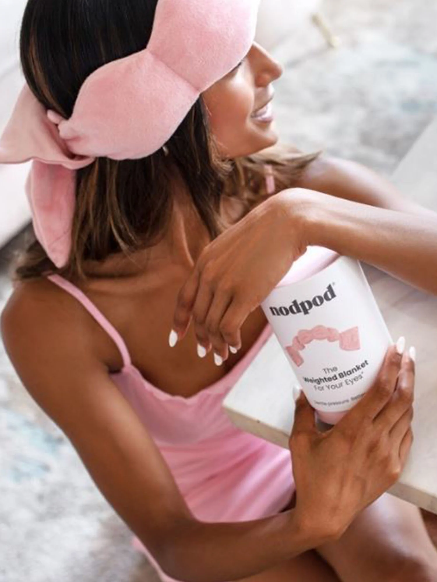 Nodpod Weighted Sleep Mask, Blush - Brands We Love - Image 6