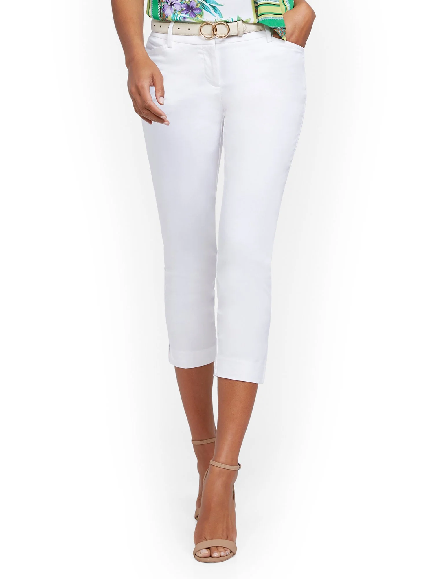 White Capri Pant - 7th Avenue