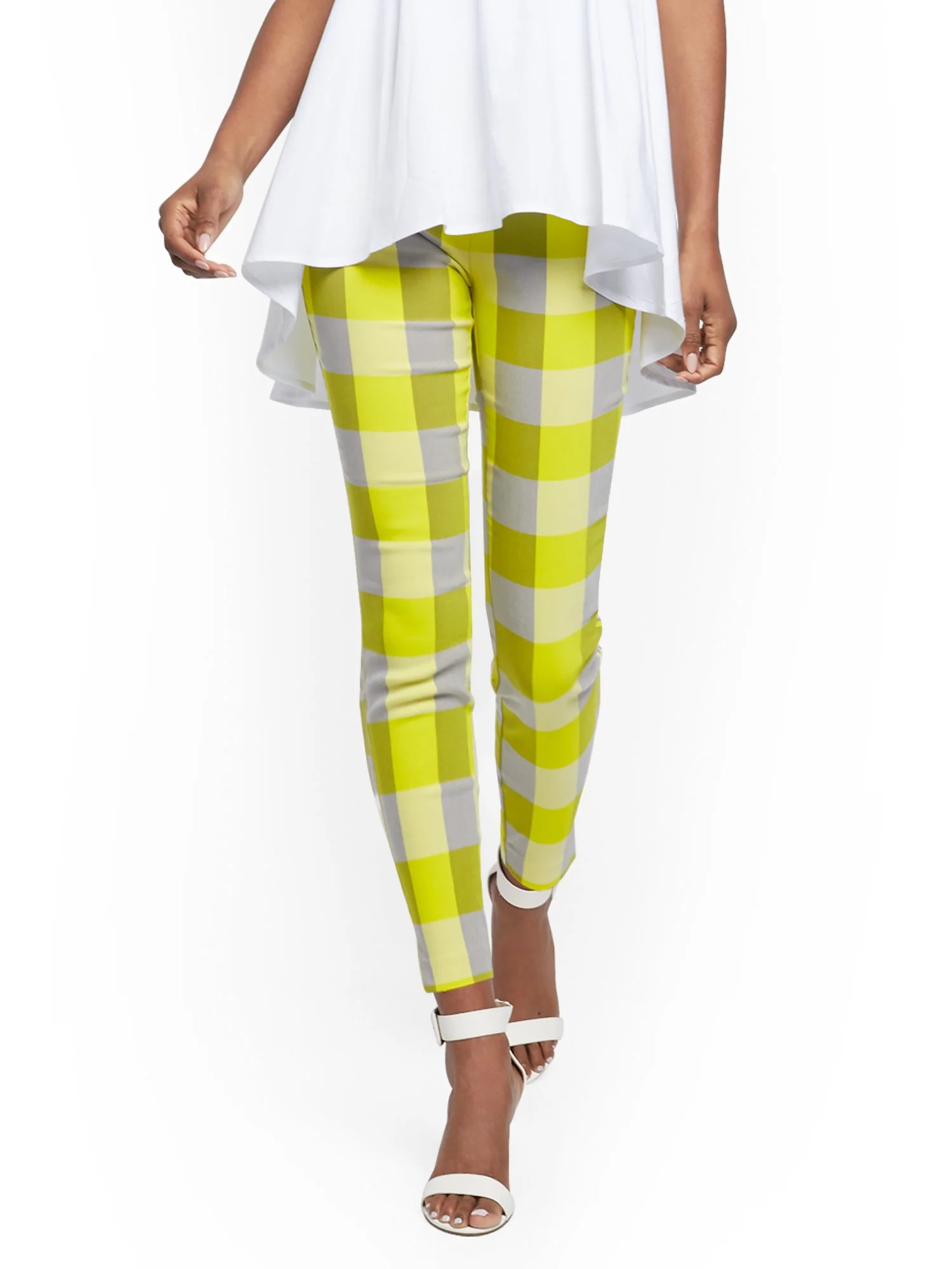 Whitney High-Waisted Pull-On Ankle Pant - Plaid - Image 2