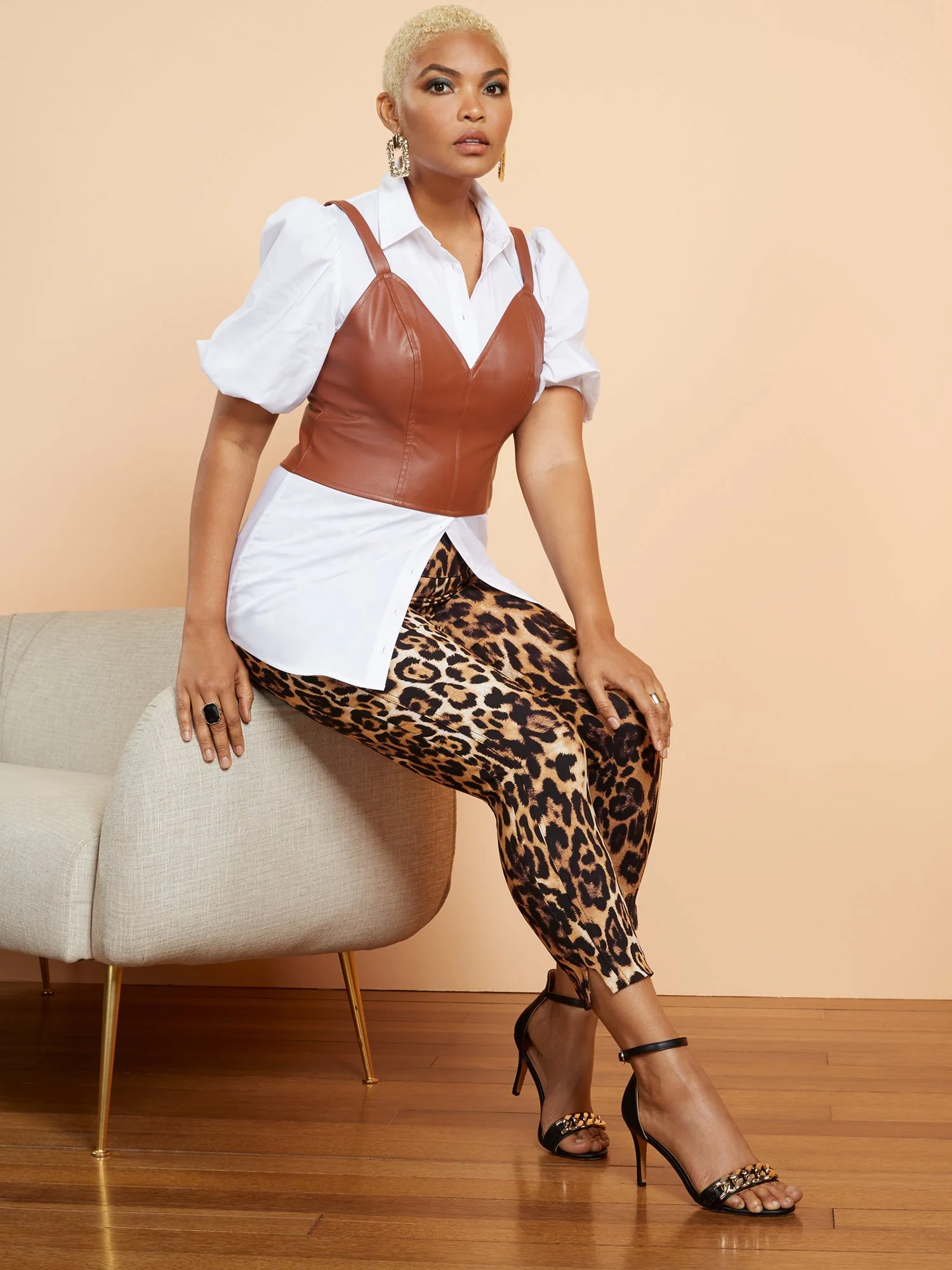 Whitney High-Waisted Pull-On Slim-Leg Ankle Pant - Leopard-Print - Image 2