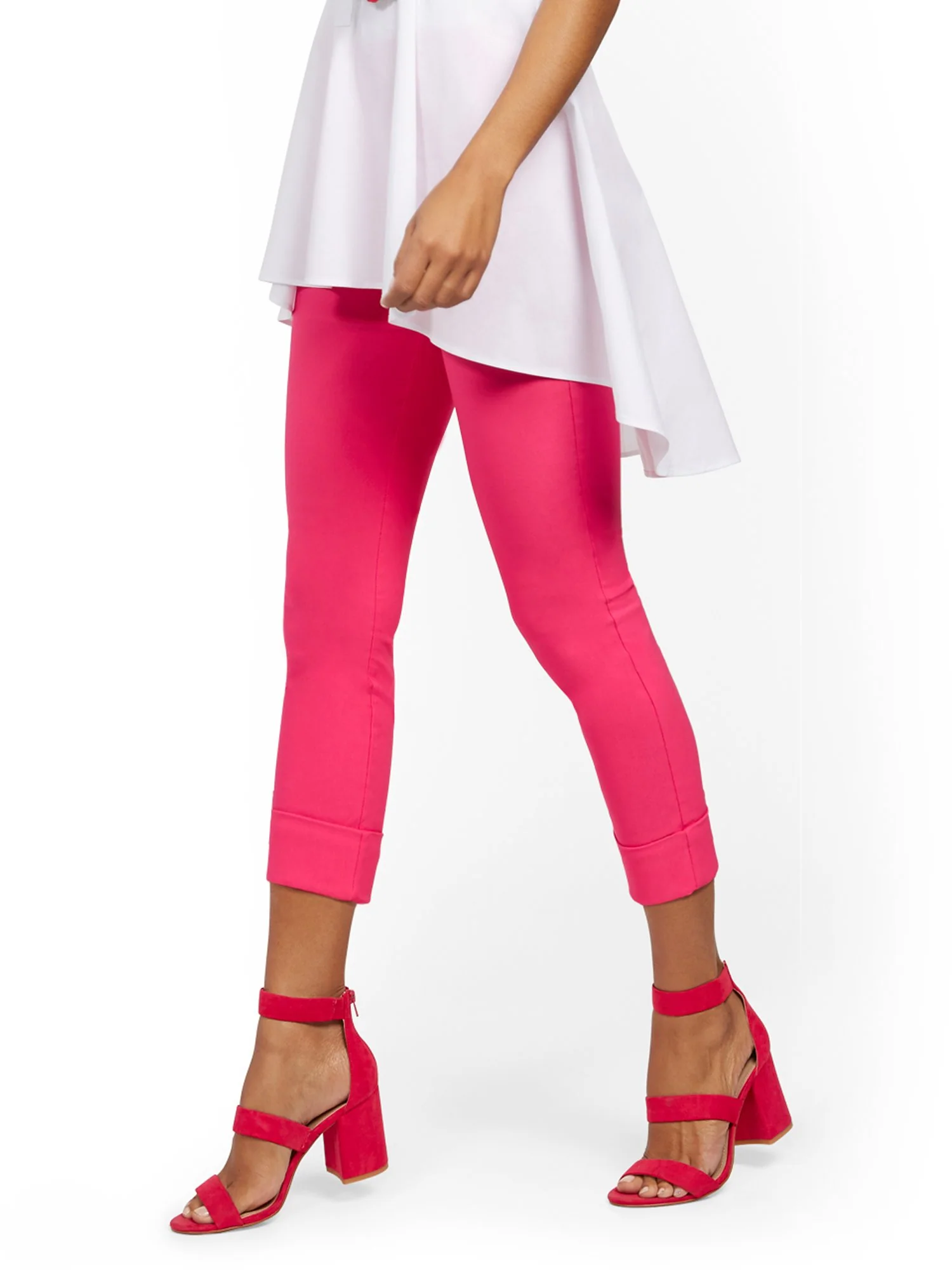Whitney High-Waisted Pull-On Slim-Leg Capri Pant - Image 57