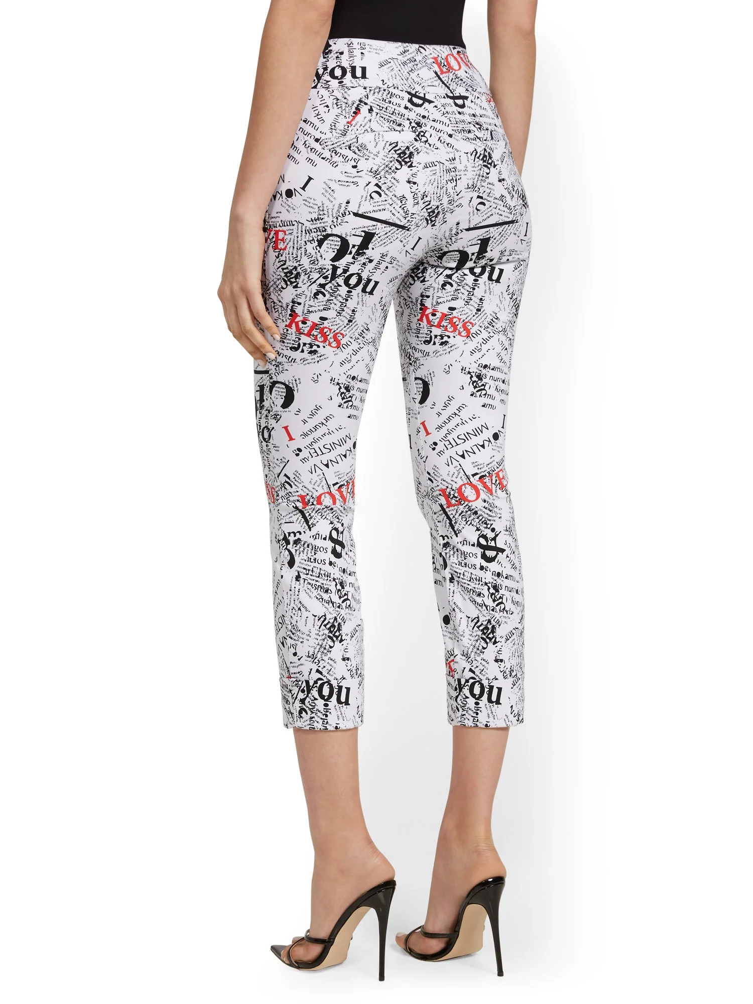 Whitney High-Waisted Pull-On Slim-Leg Capri Pant - Love - Image 3
