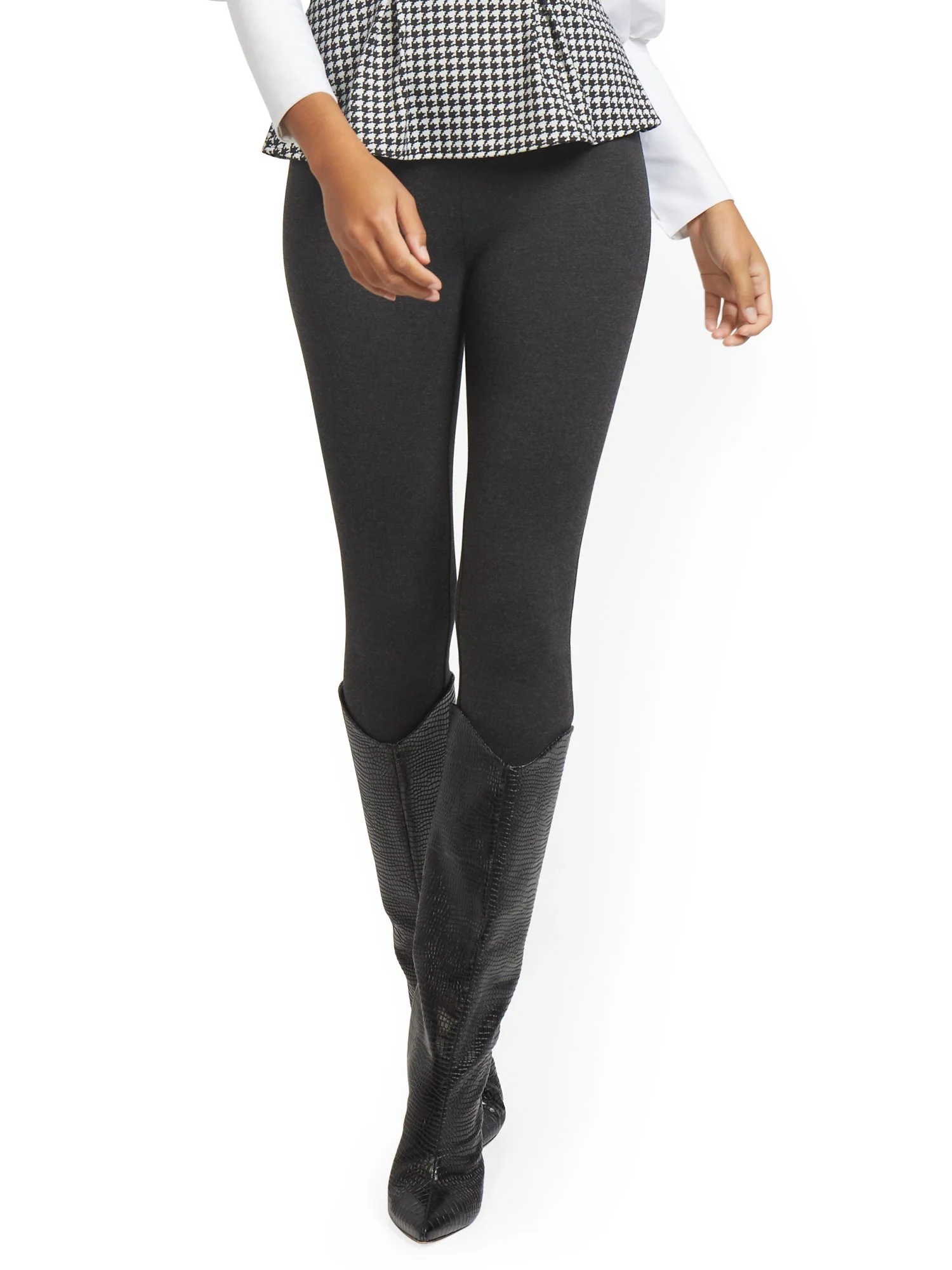 Whitney High-Waisted Pull-On Slim-Leg Pant - Ponte - 7th Avenue - Image 2