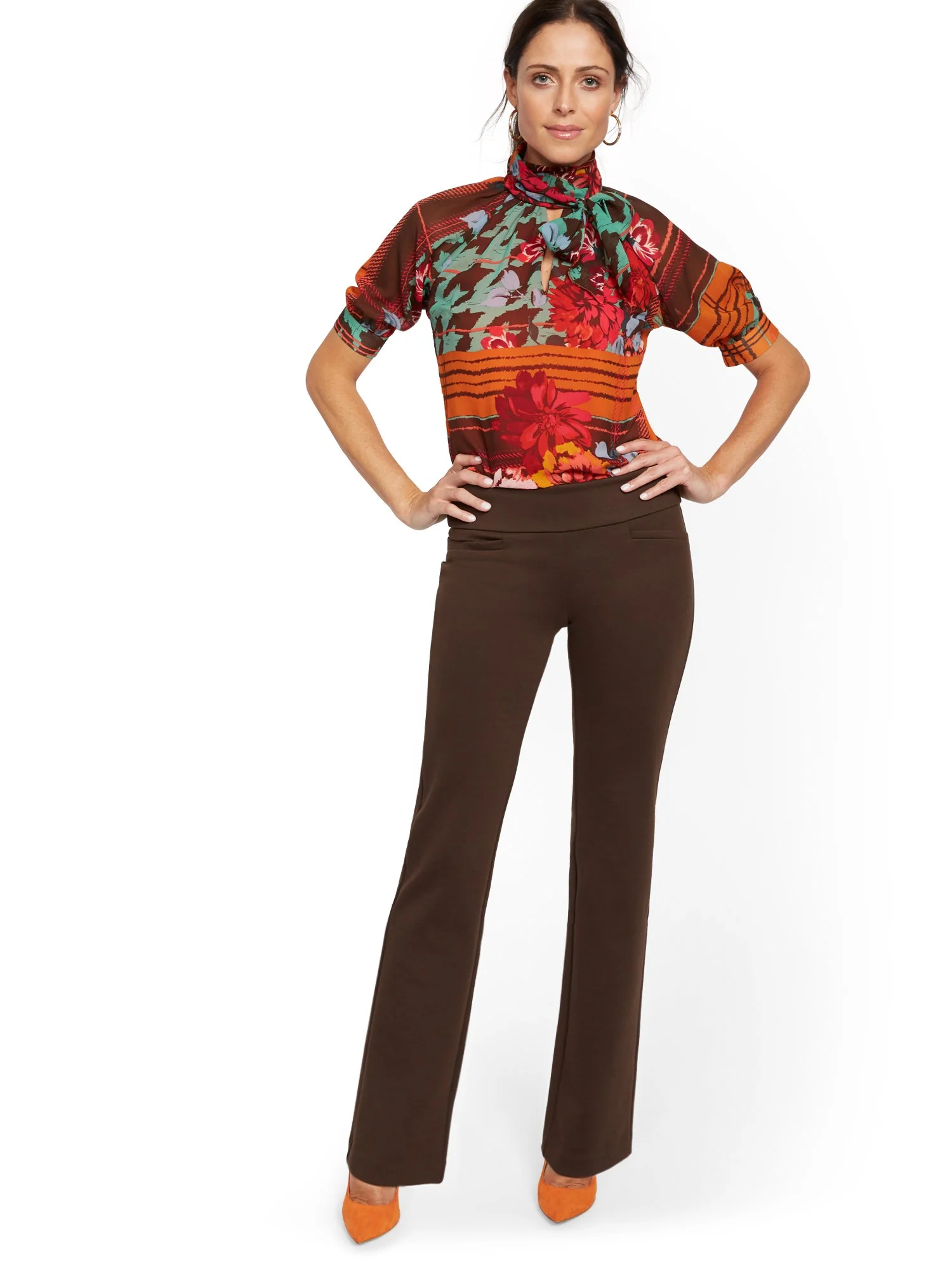 Whitney High-Waisted Pull-On Straight-Leg Pant - Ponte - Image 14