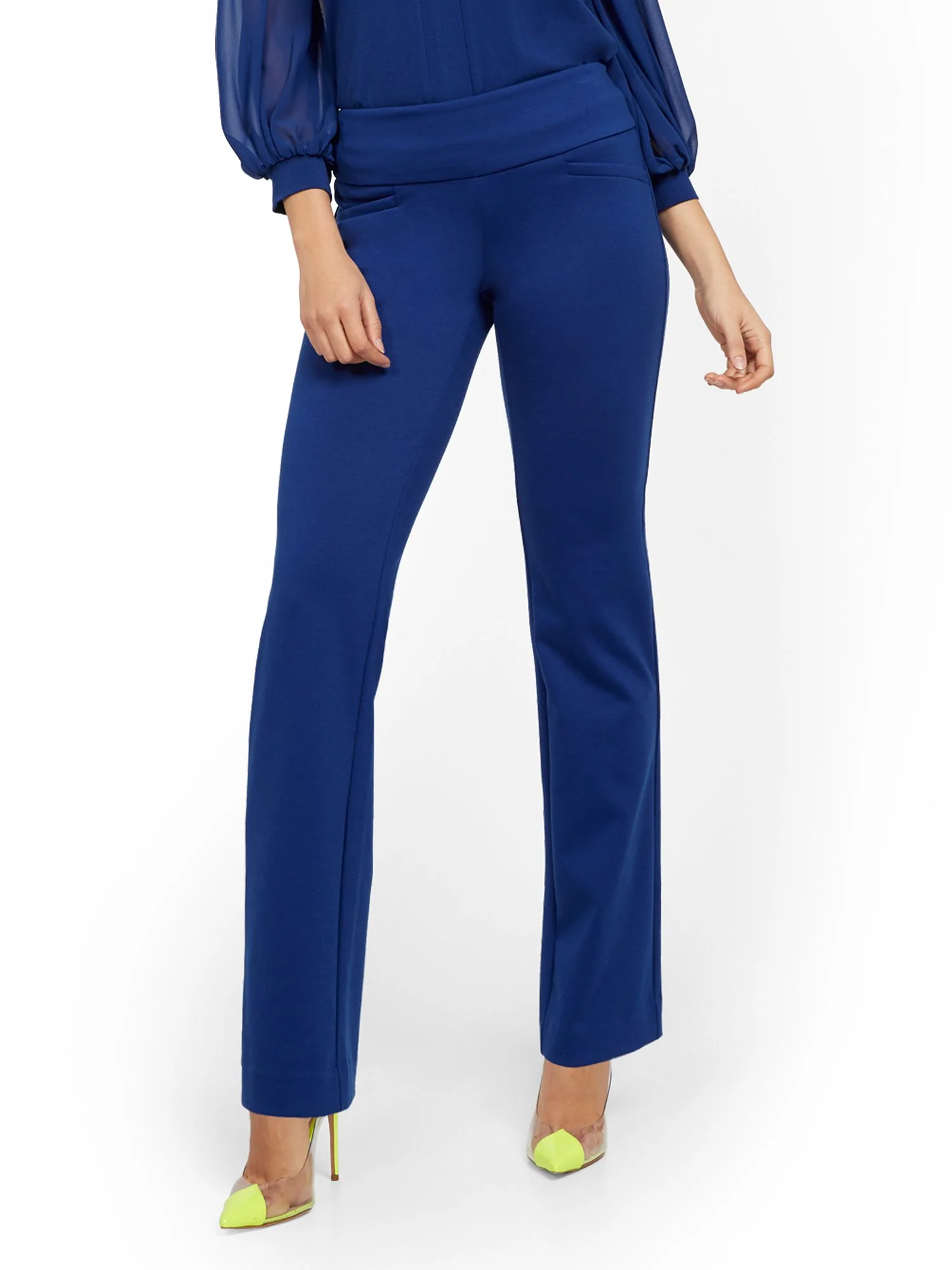 Whitney High-Waisted Pull-On Straight-Leg Pant - Ponte - Image 17